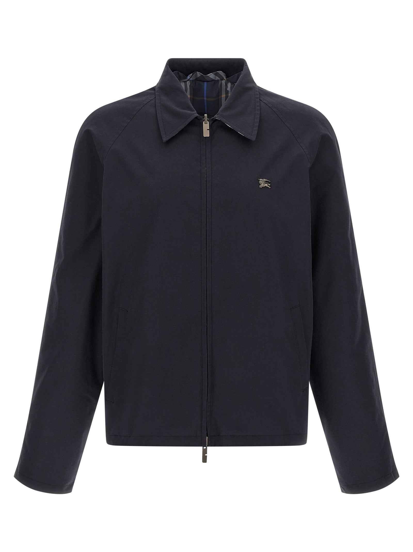 Burberry Blue Cotton Full-Length Jacket