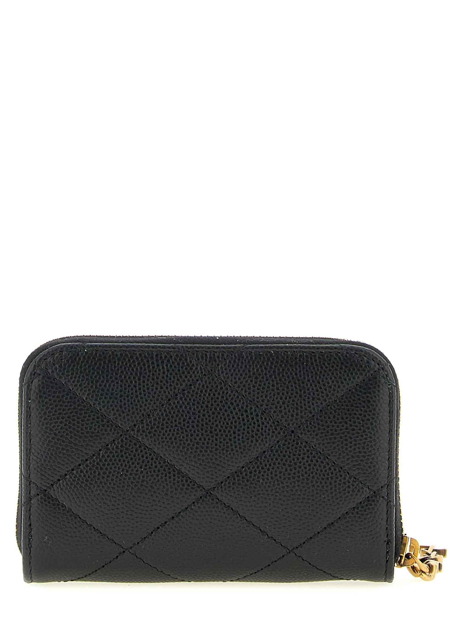 Saint Laurent Black Calfskin Cardholder