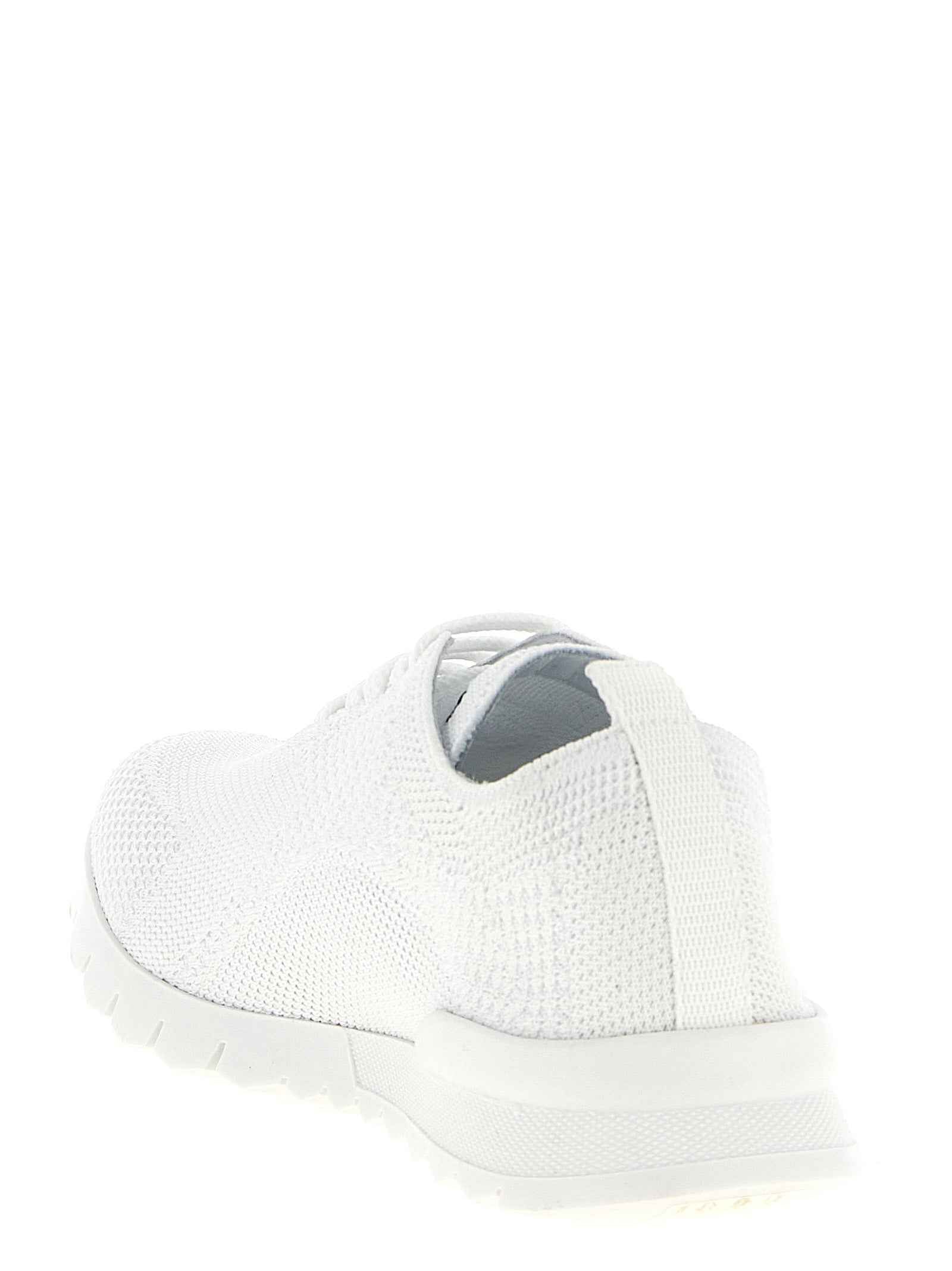 Kiton White Cotton Athletic Sneakers