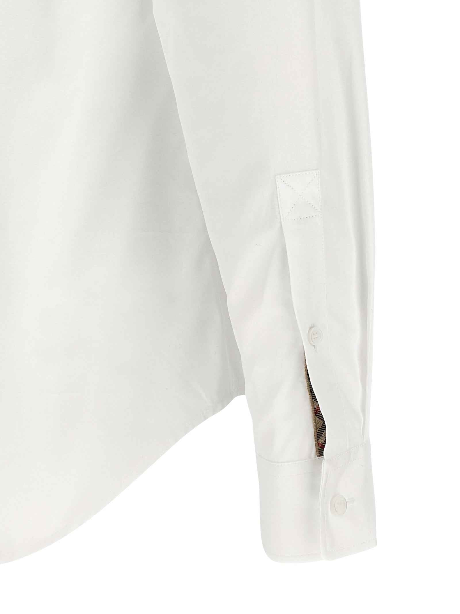 Burberry White Cotton Blouse