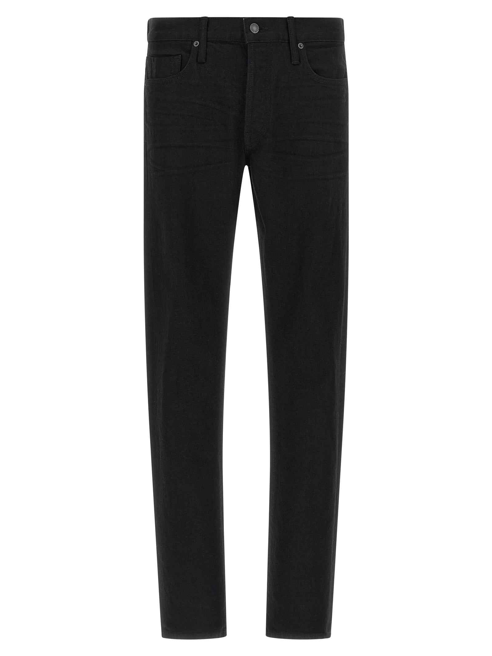 Tom Ford Black Cotton Straight-Leg Jeans