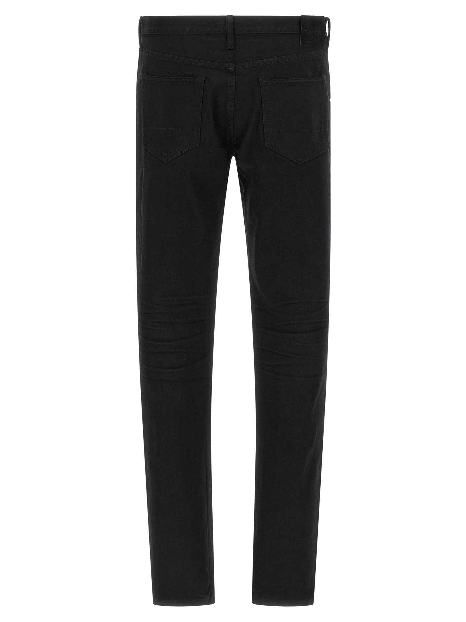 Tom Ford Black Cotton Straight-Leg Jeans