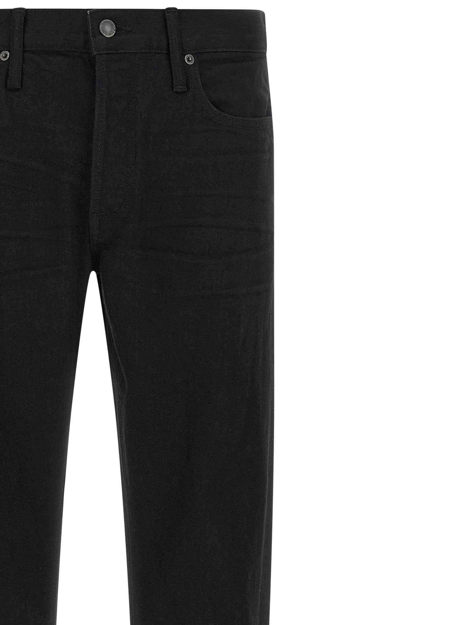 Tom Ford Black Cotton Straight-Leg Jeans