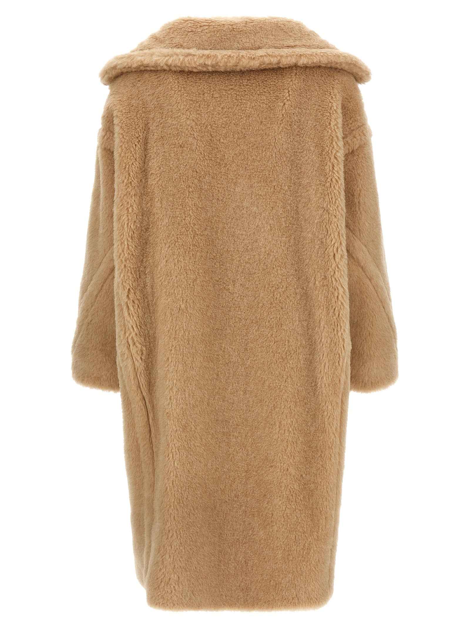 Max Mara Beige Alpaca Leather Coat