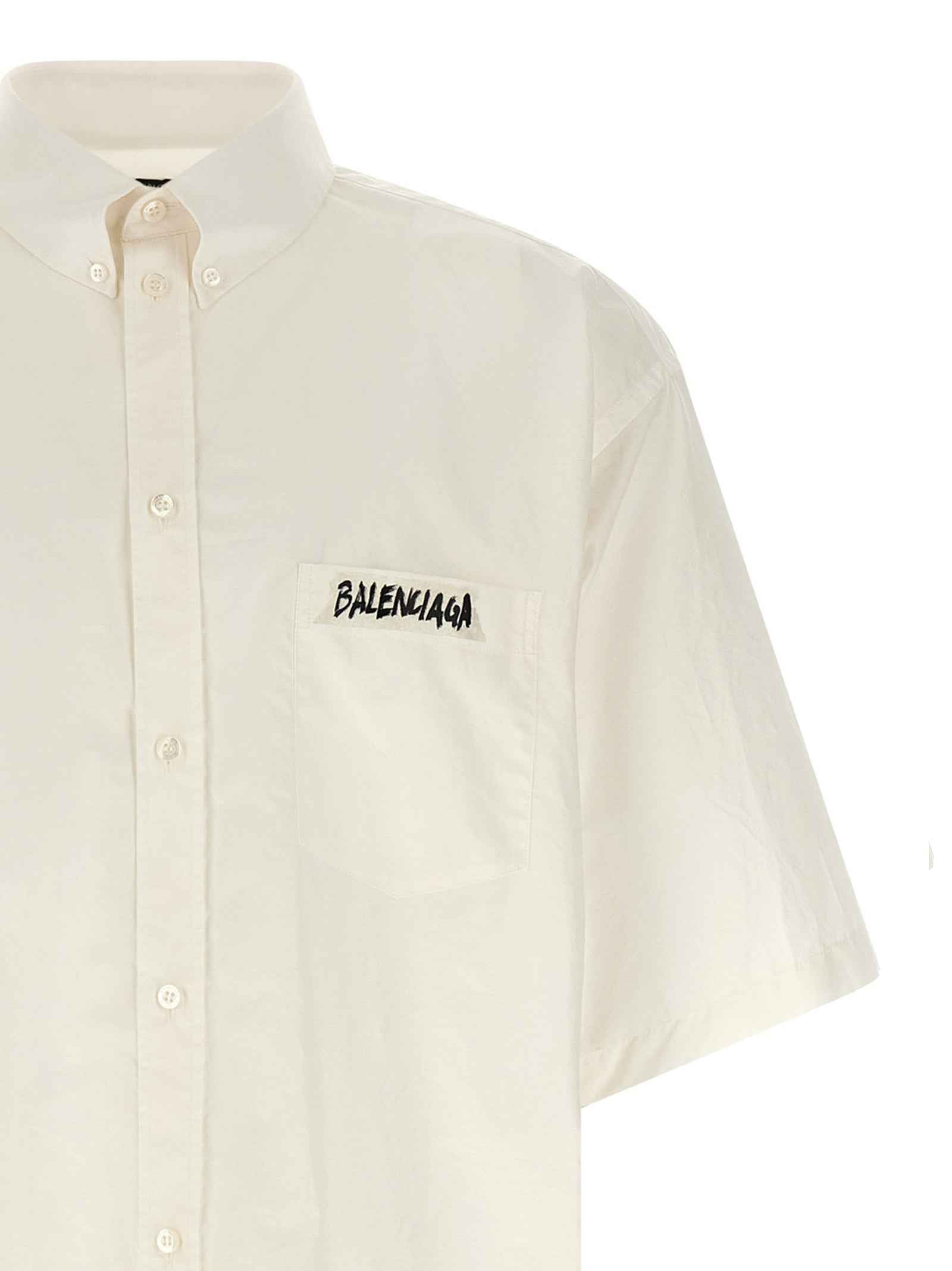 Balenciaga White Cotton Blouse