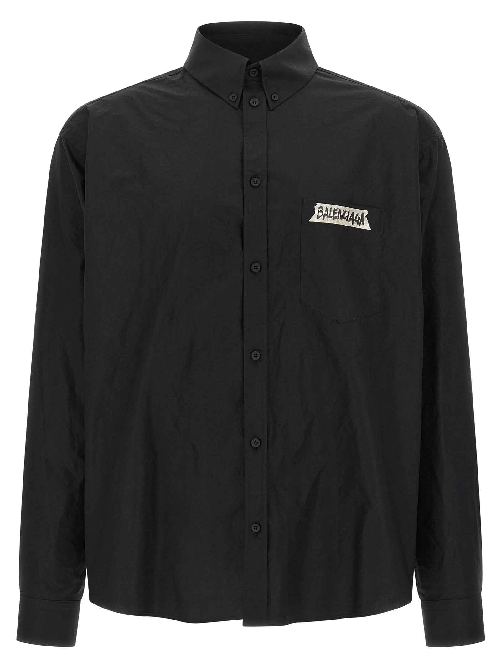 Balenciaga Black Cotton Blouse
