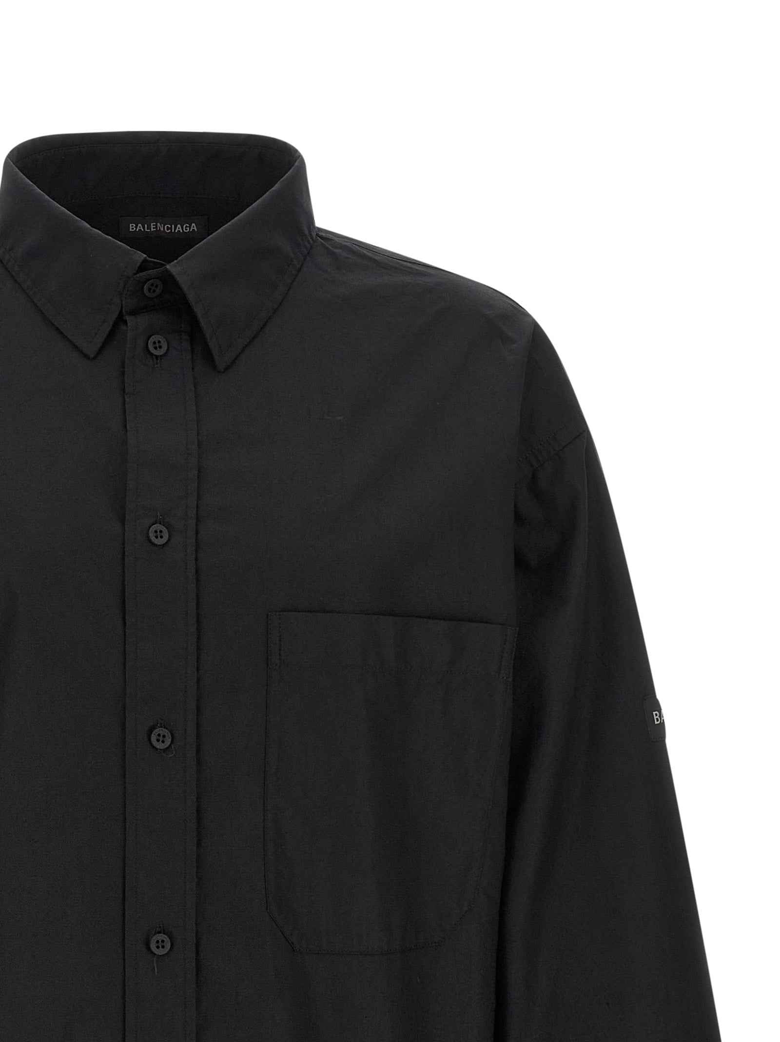 Balenciaga Black Cotton Blouse