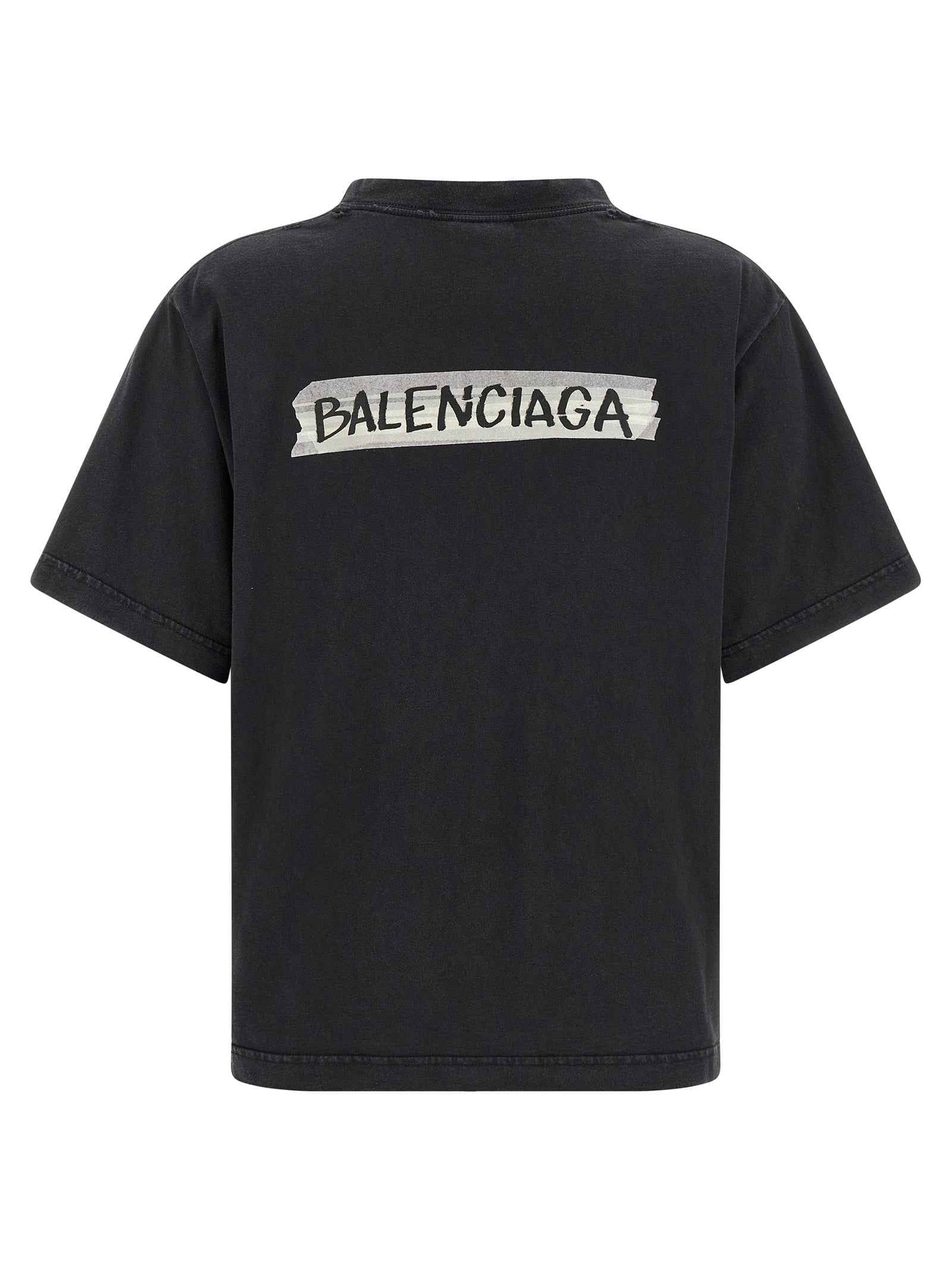 Balenciaga Black Cotton T-Shirt
