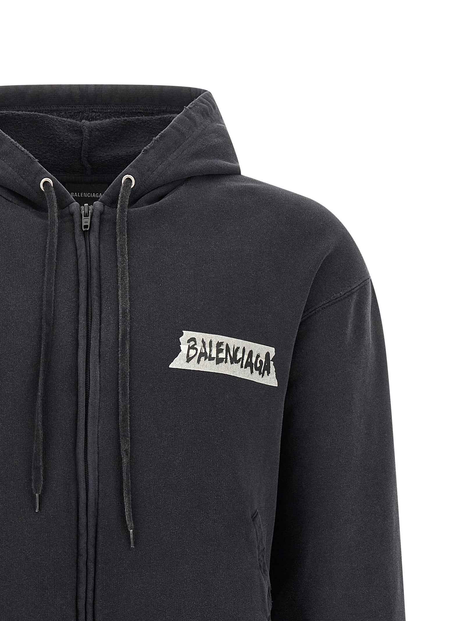 Balenciaga Black Cotton Sweatshirt