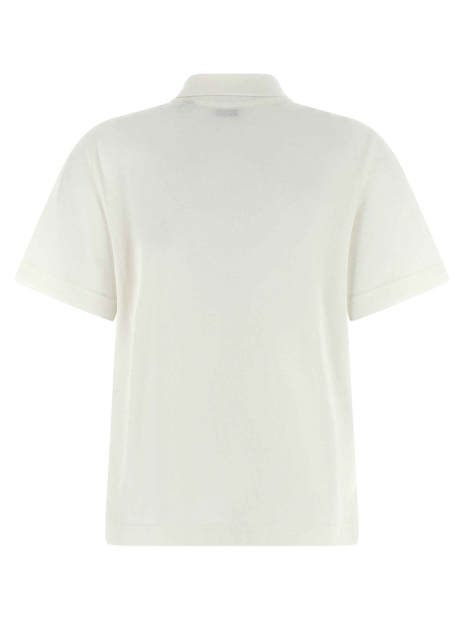 Burberry White Cotton Polo Shirt