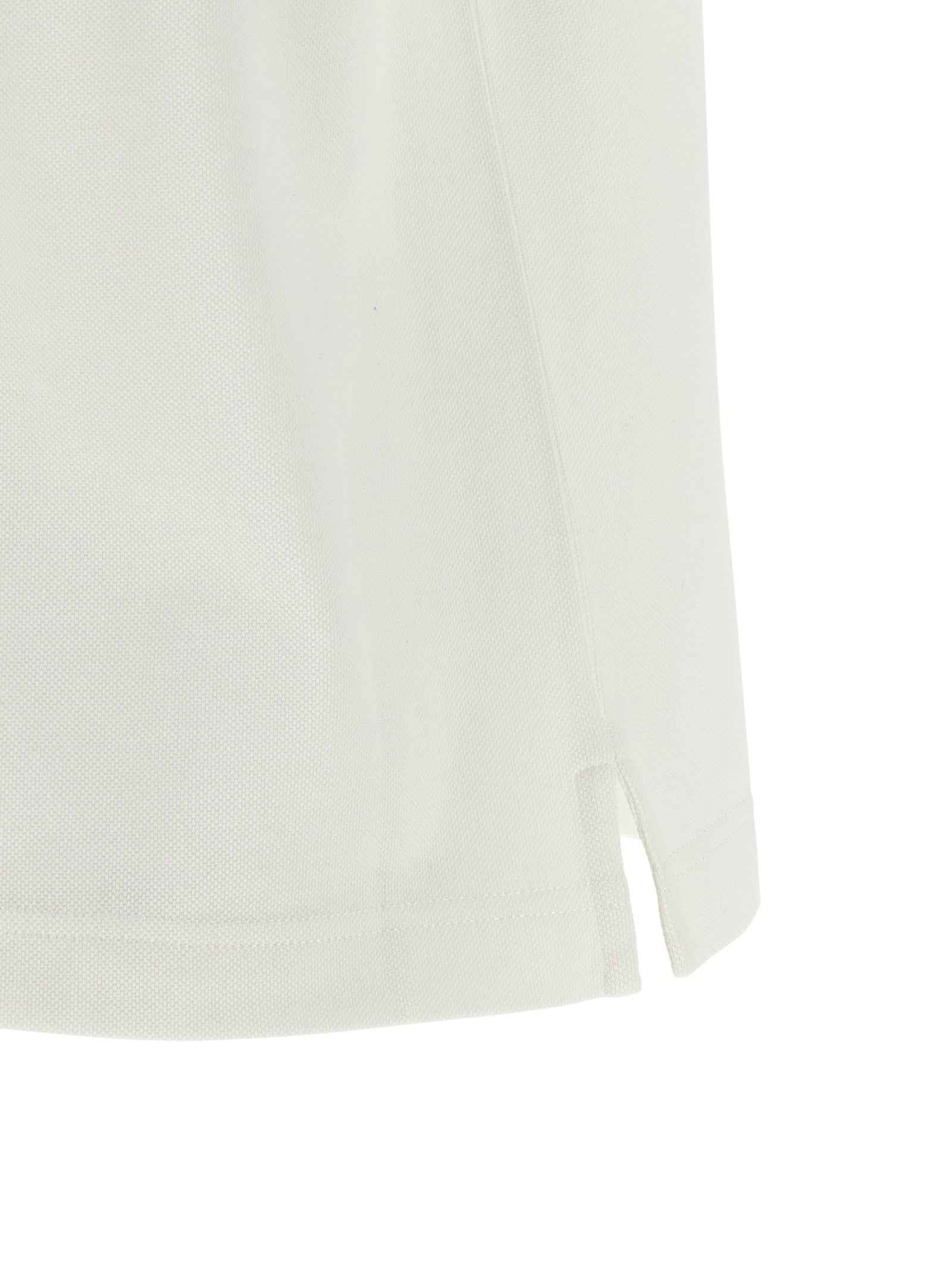 Burberry White Cotton Polo Shirt