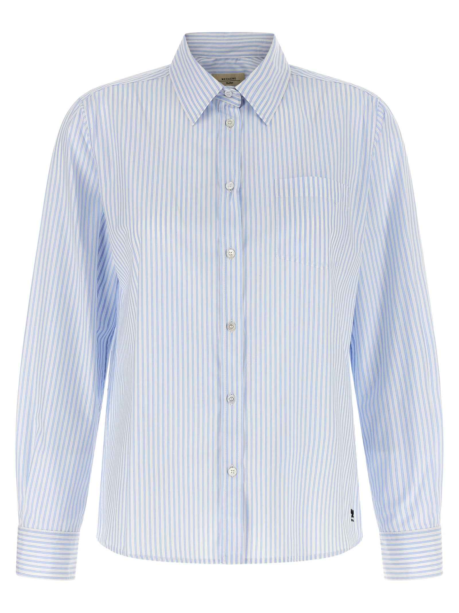 Max Mara Blue Cotton Blouse