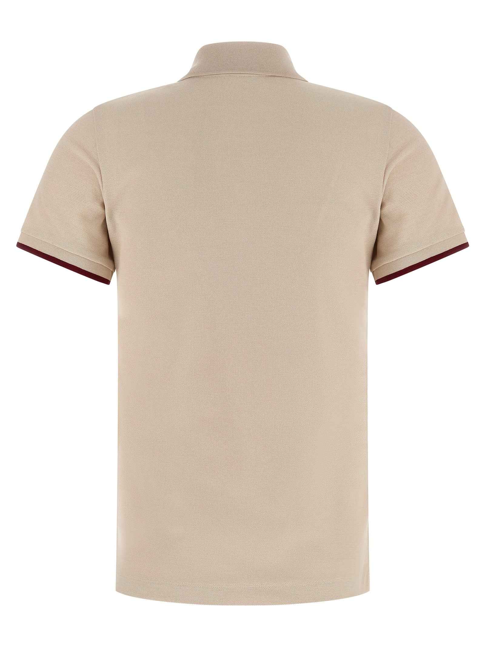 Moncler Beige Cotton Polo Shirt