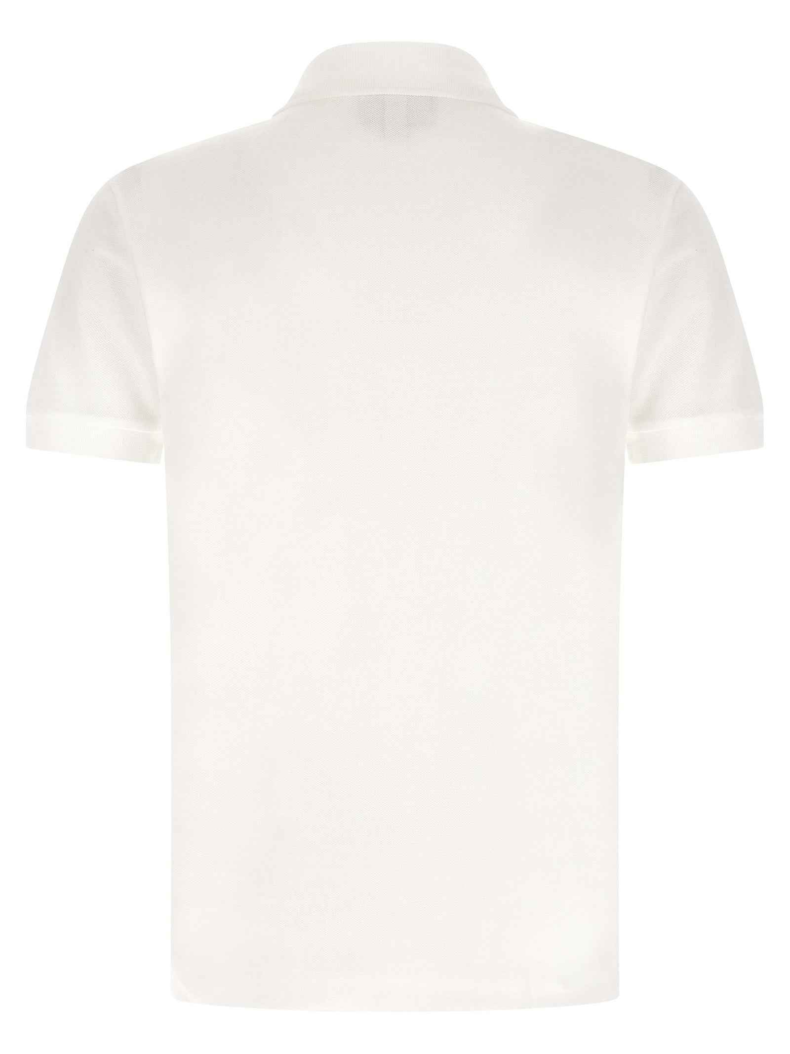 Lacoste White Cotton Polo Shirt
