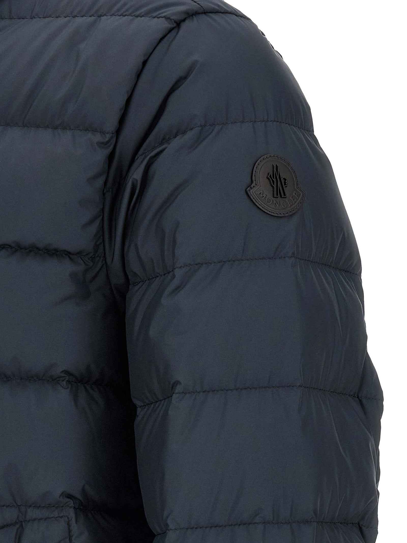 Moncler Blue Polyester Full-Length Jacket