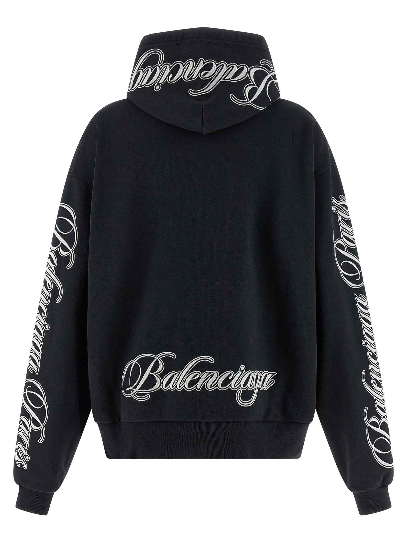 Balenciaga Black Cotton Hoodie