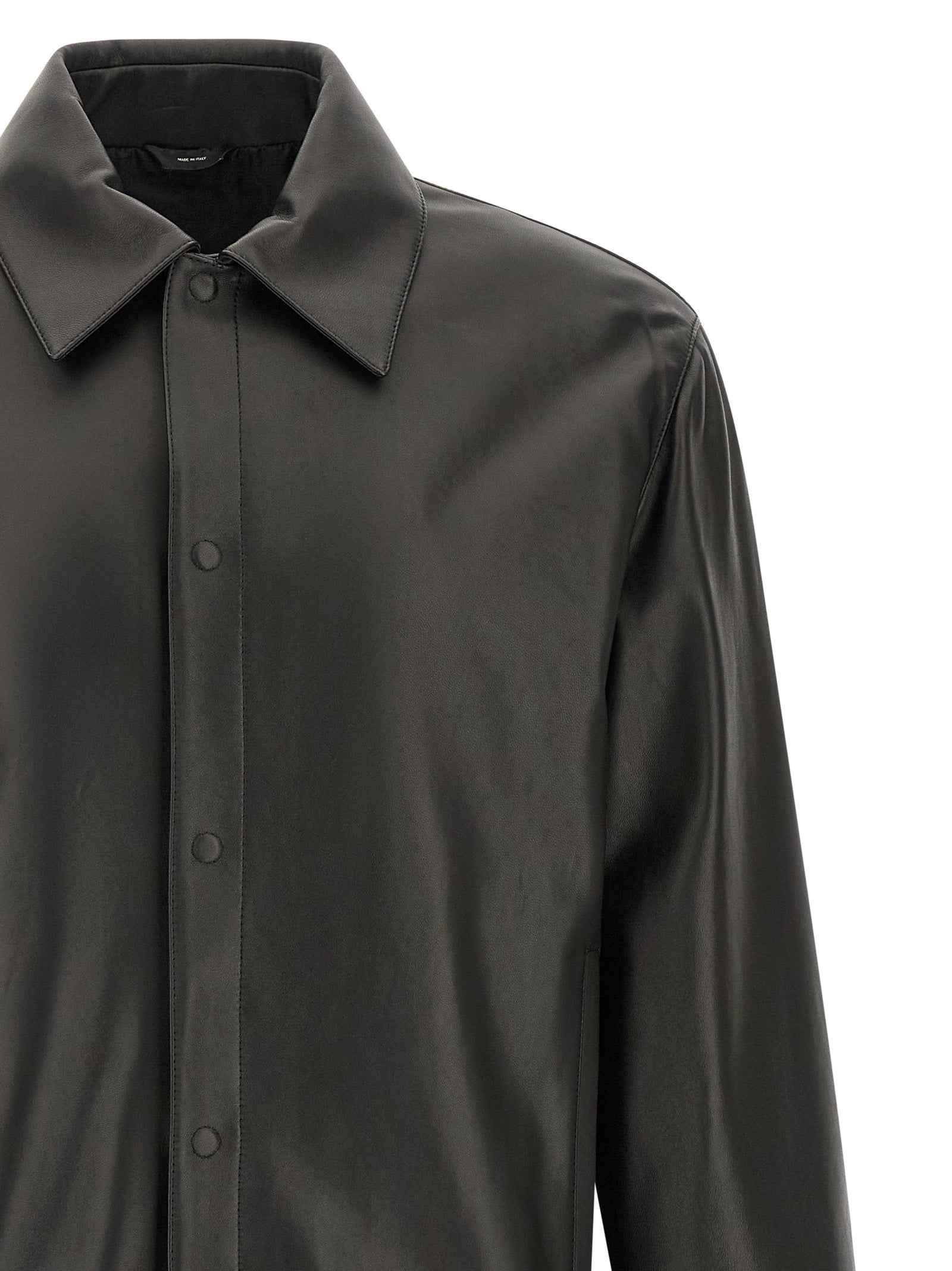 Fendi Black Lamb Leather Leather Jacket