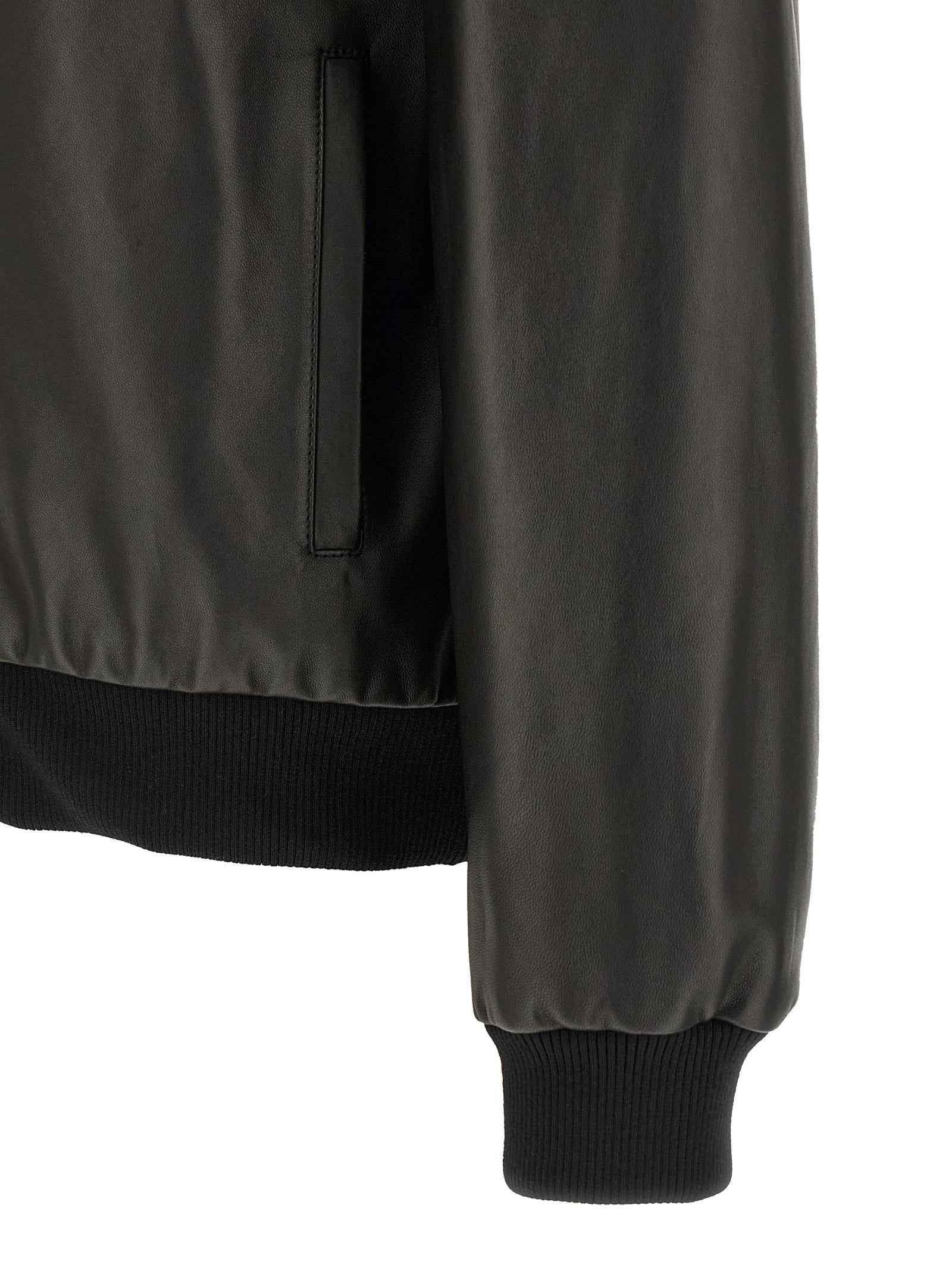 Fendi Black Lamb Leather Leather Jacket