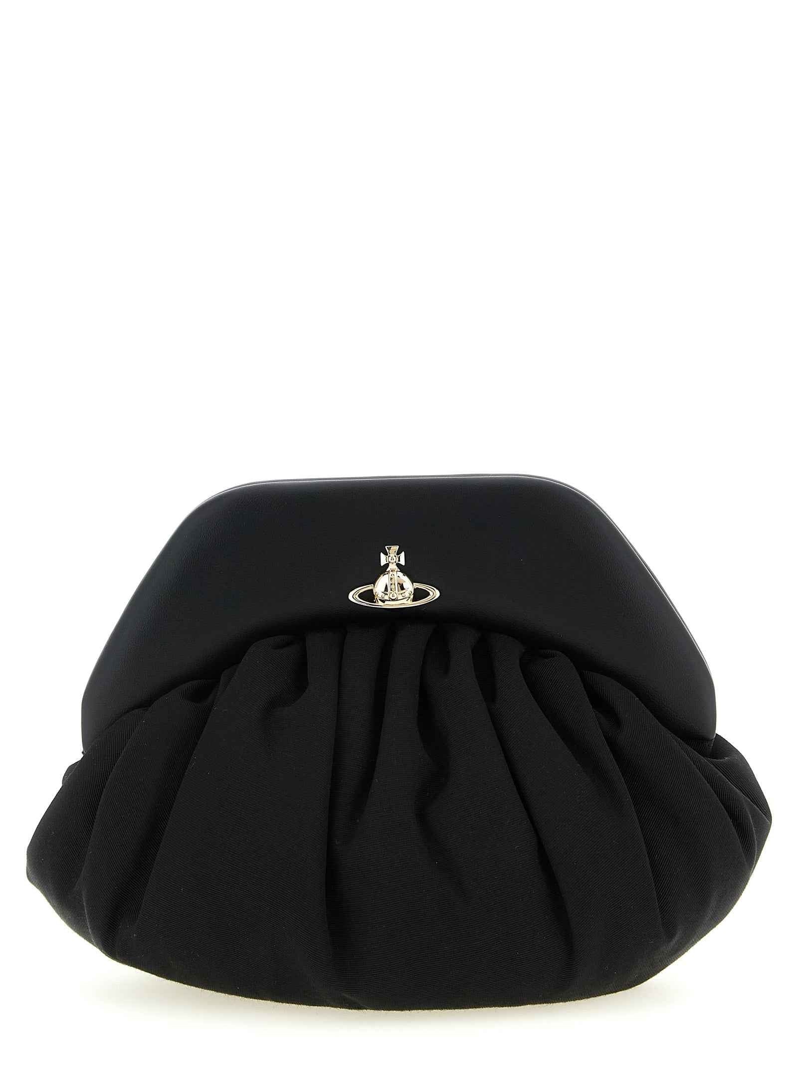 Vivienne Westwood Black Viscose Clutch Bag
