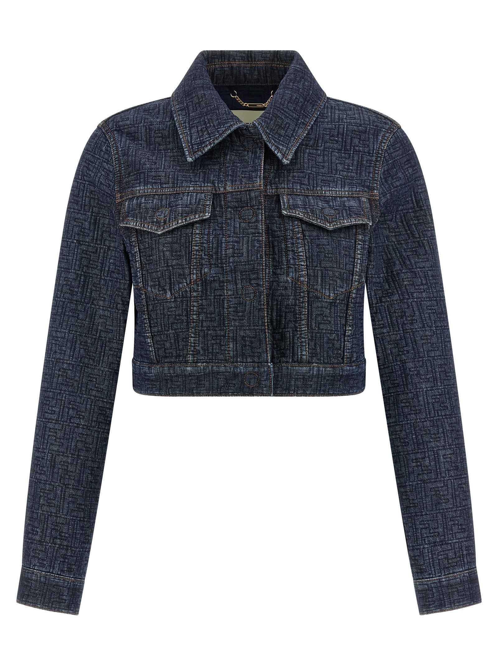 Fendi Blue Cotton Denim Jacket