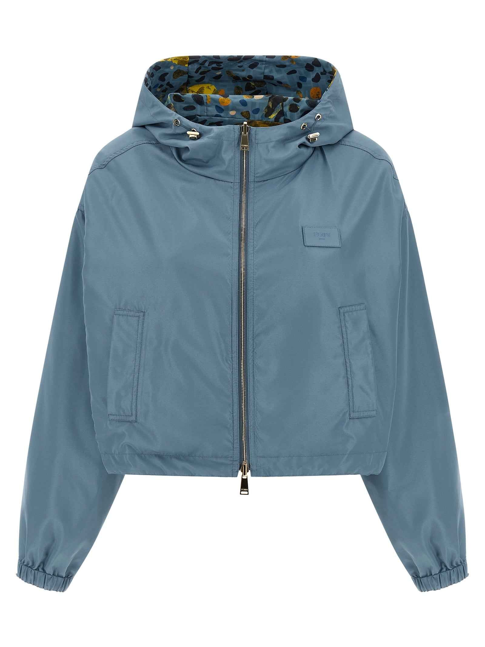 Fendi Blue Polyester Shell Jacket