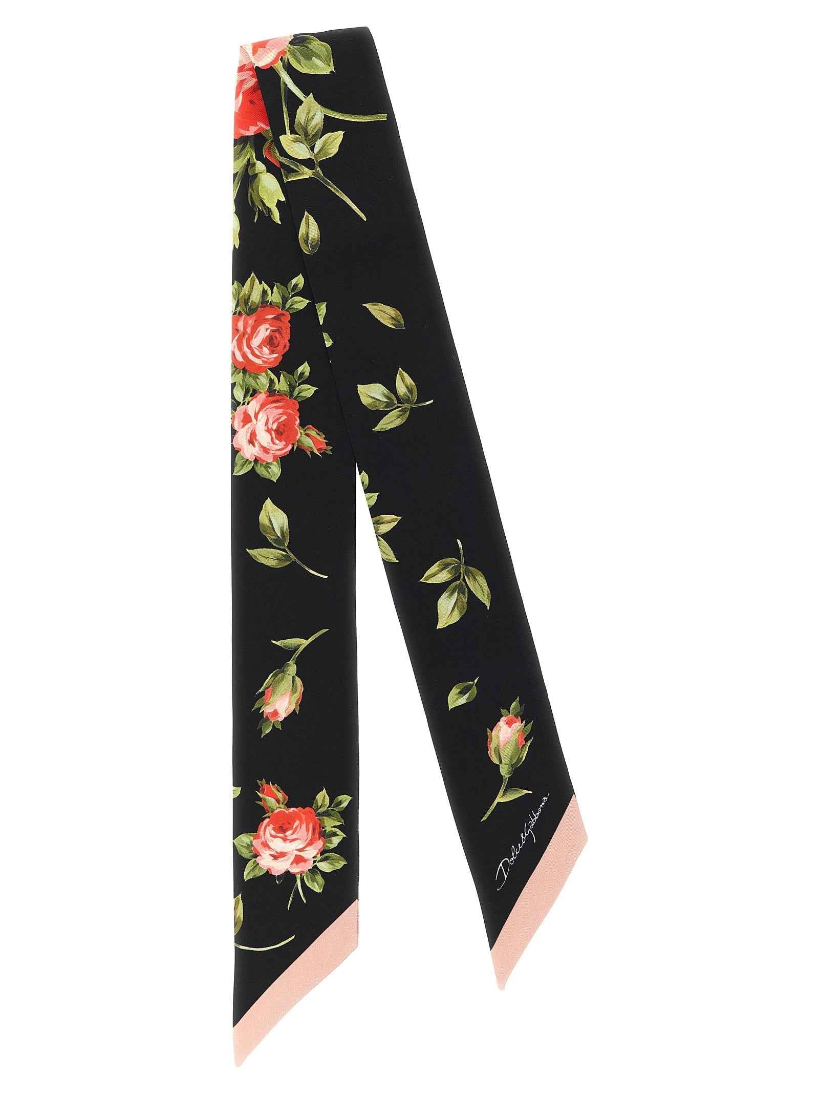 Dolce & Gabbana Black Silk Foulard