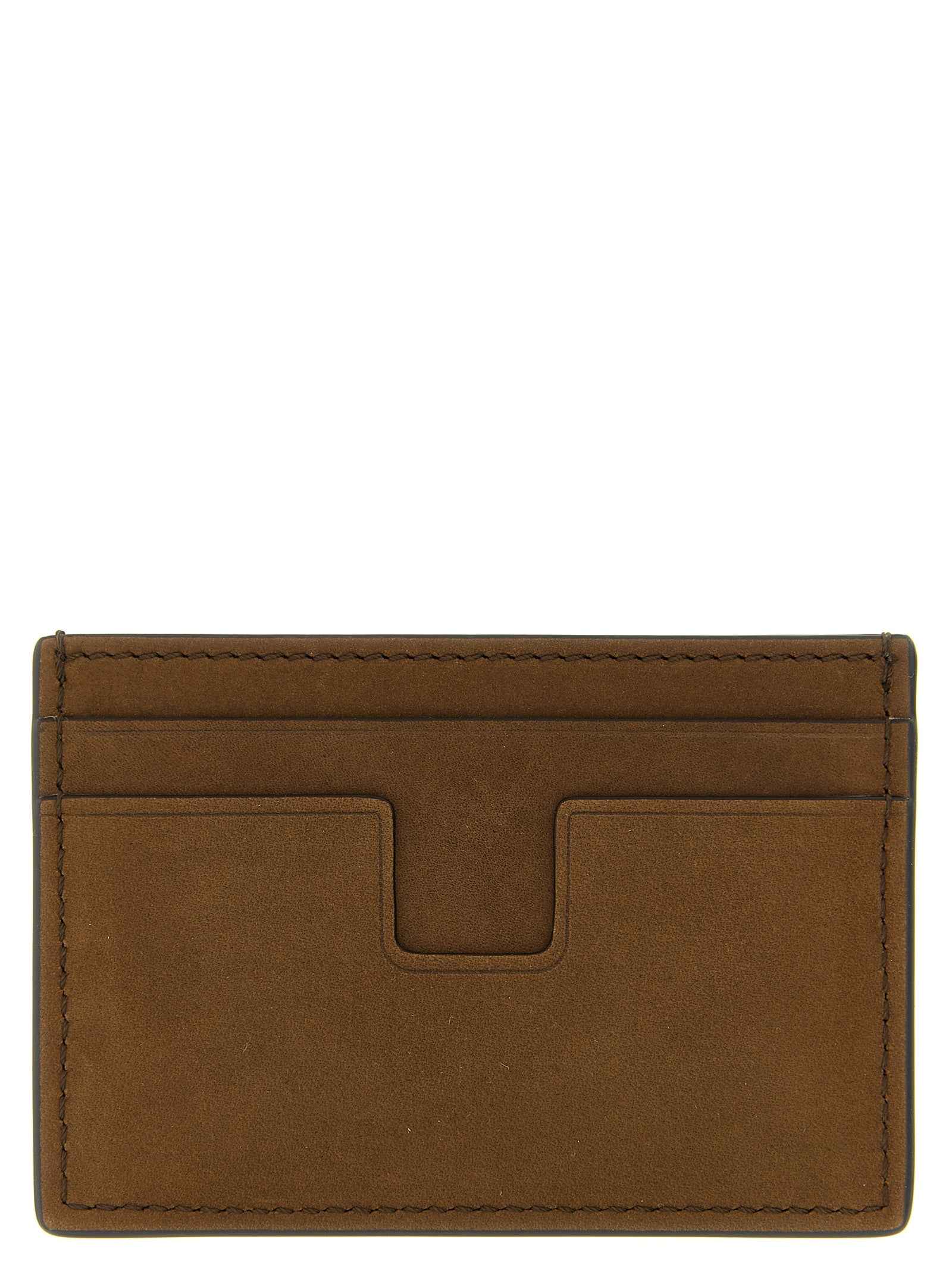 Tom Ford Brown Calfskin Cardholder