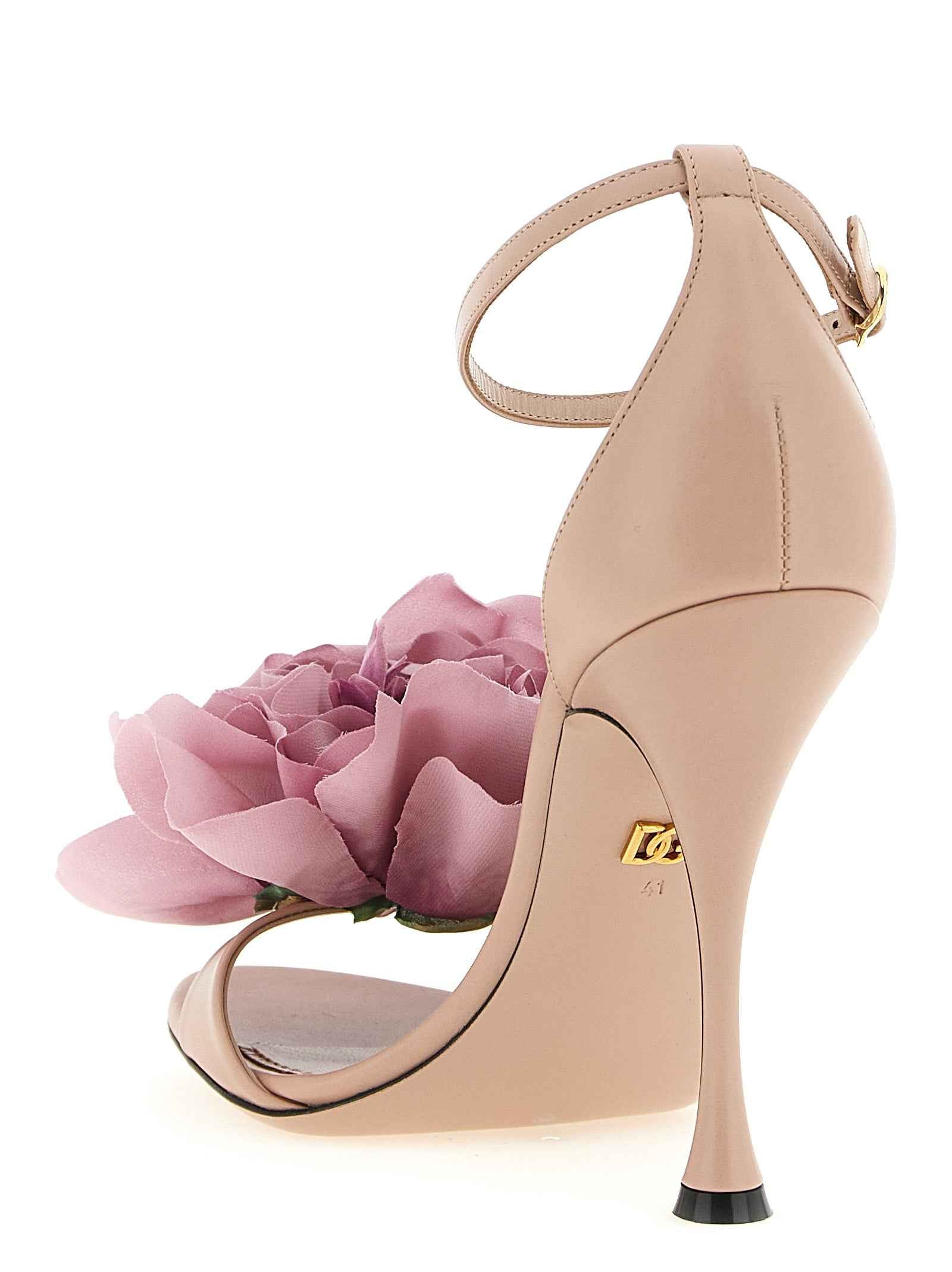 Dolce & Gabbana Multicolor Calfskin Stiletto Heel Sandals