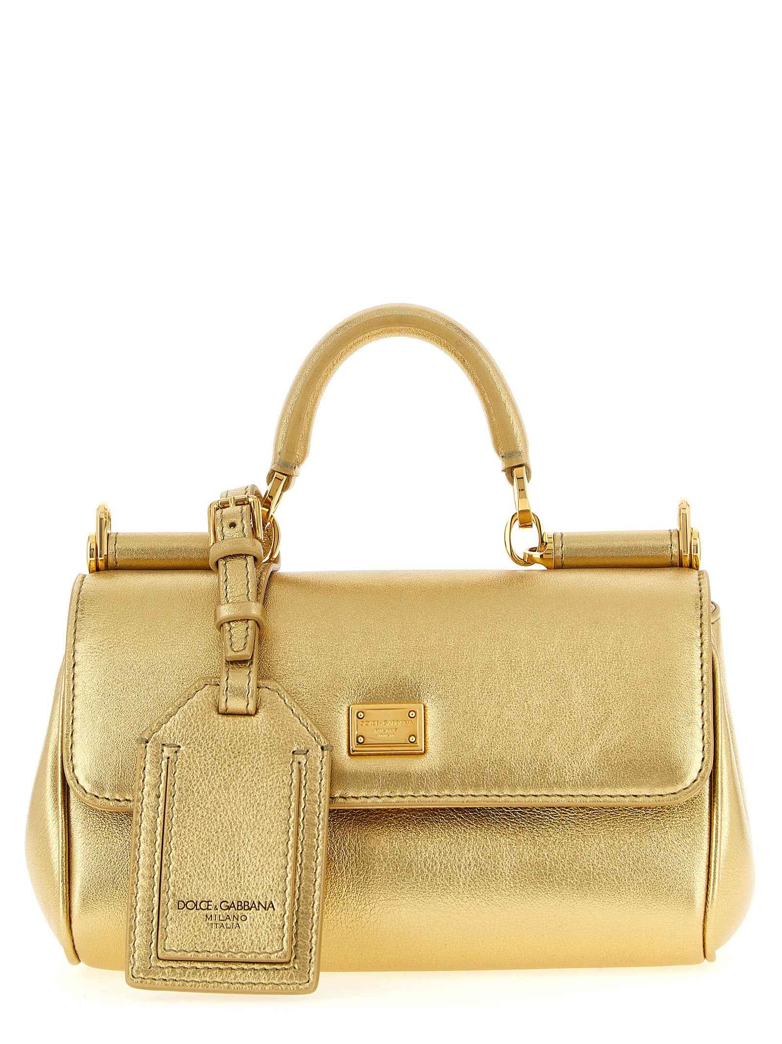 Dolce & Gabbana Gold Calfskin Handbag