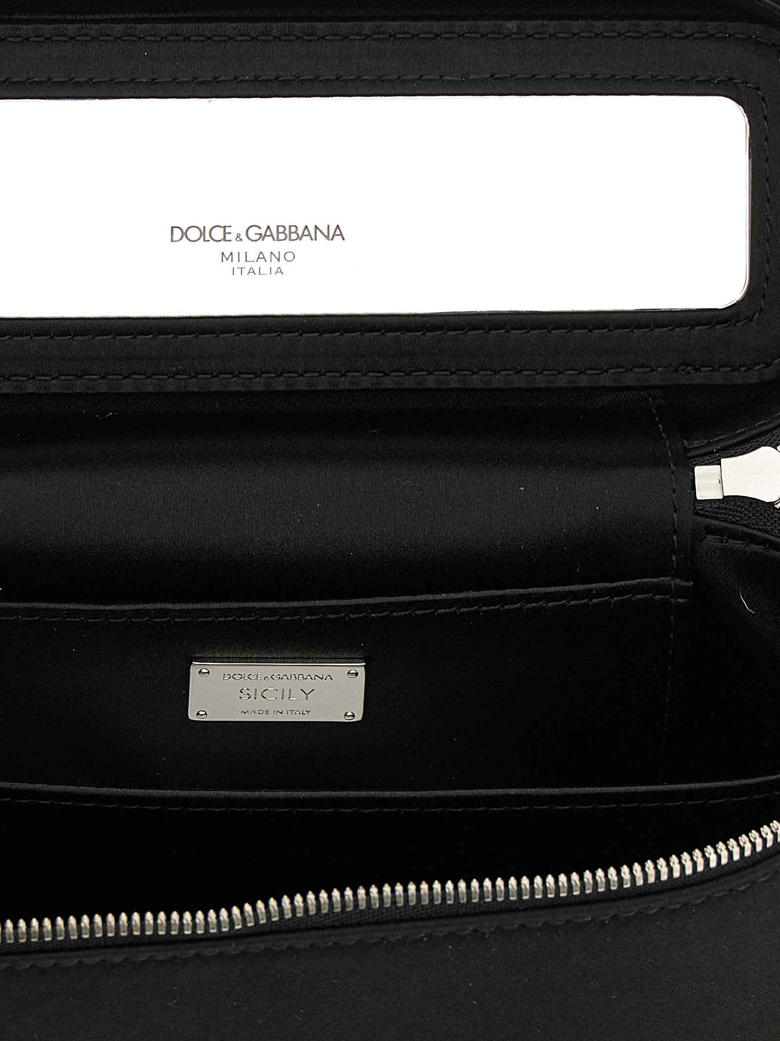 Dolce & Gabbana Black Viscose Crossbody Bag