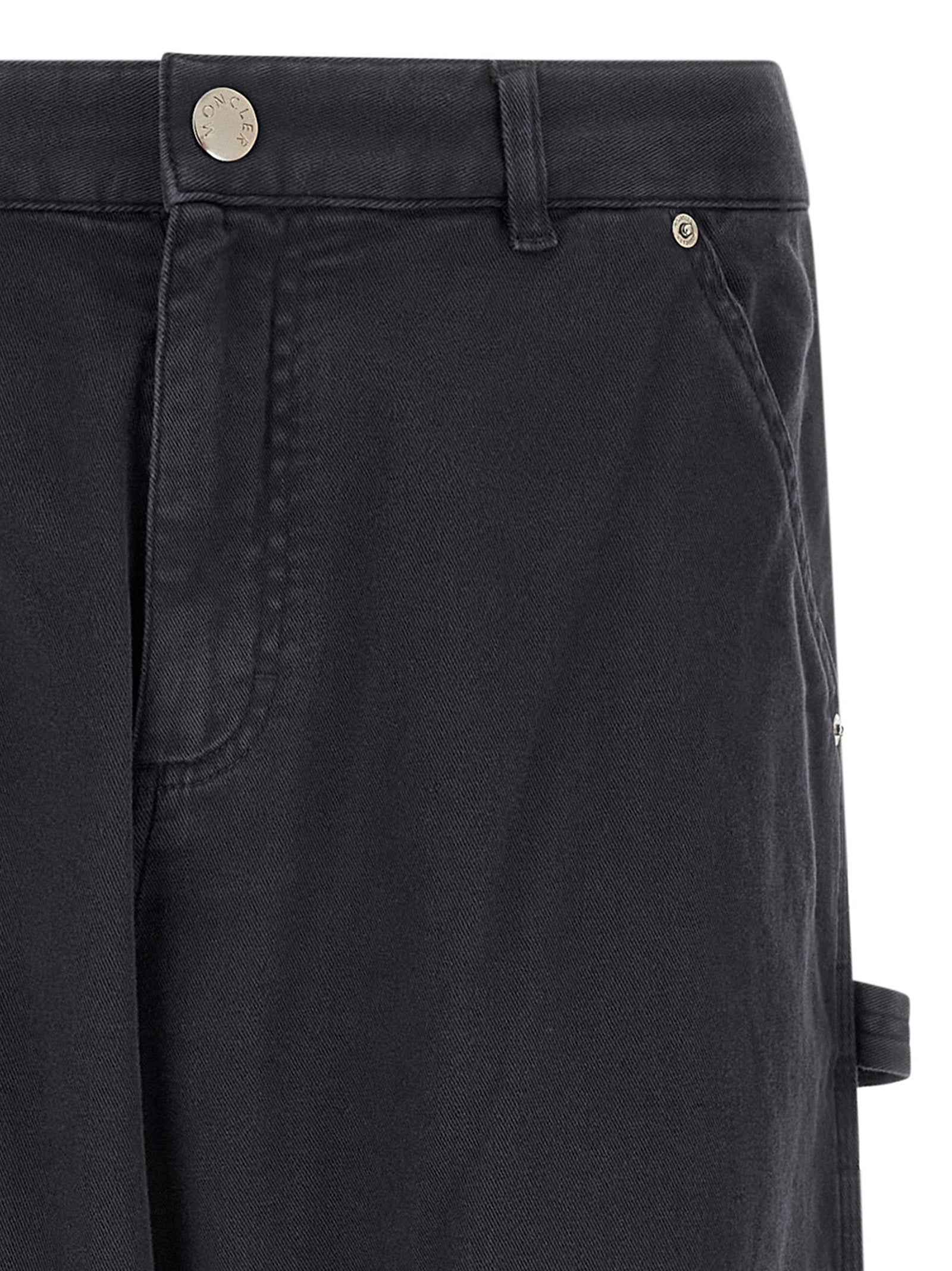 Moncler Blue Cotton Cargo Pants