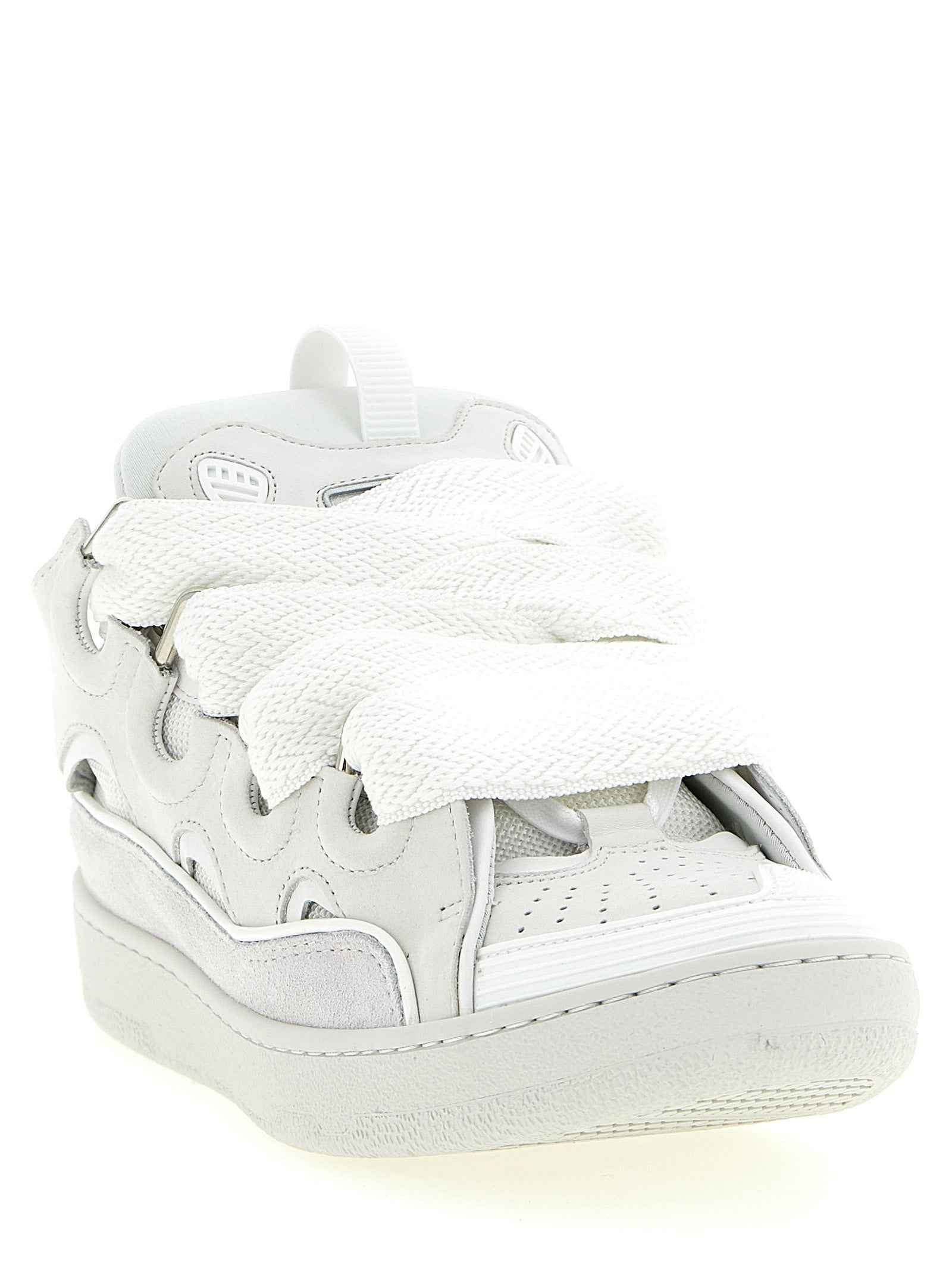 Lanvin White Calfskin Chunky Sneakers