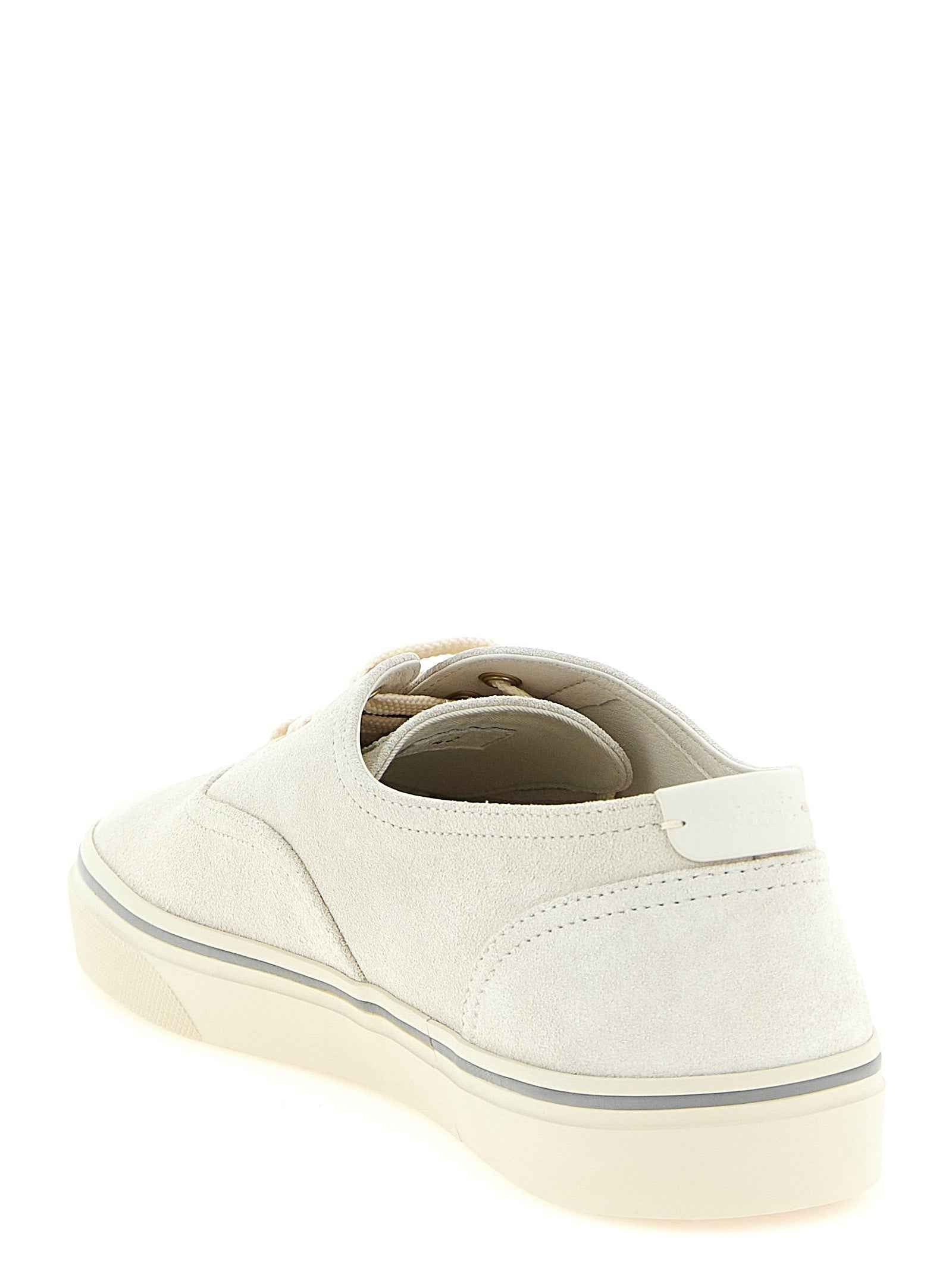 Brunello Cucinelli Beige Calfskin Low Top Sneakers