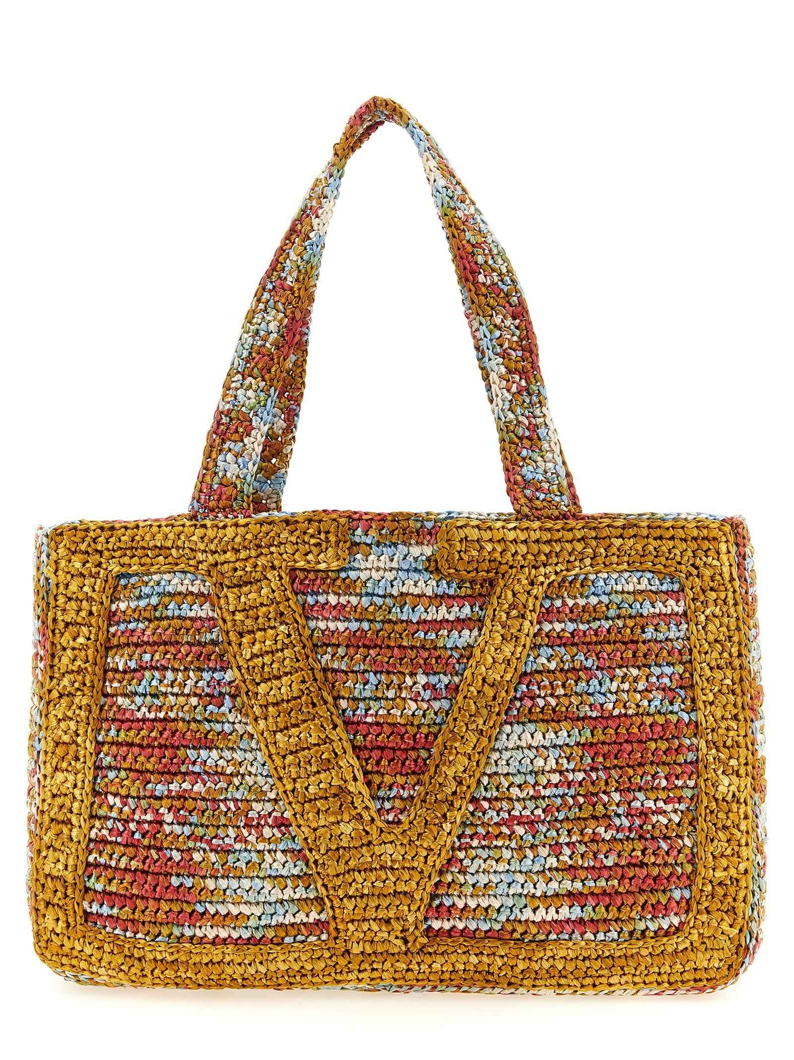 Valentino Garavani Multicolor Viscose Tote Bag