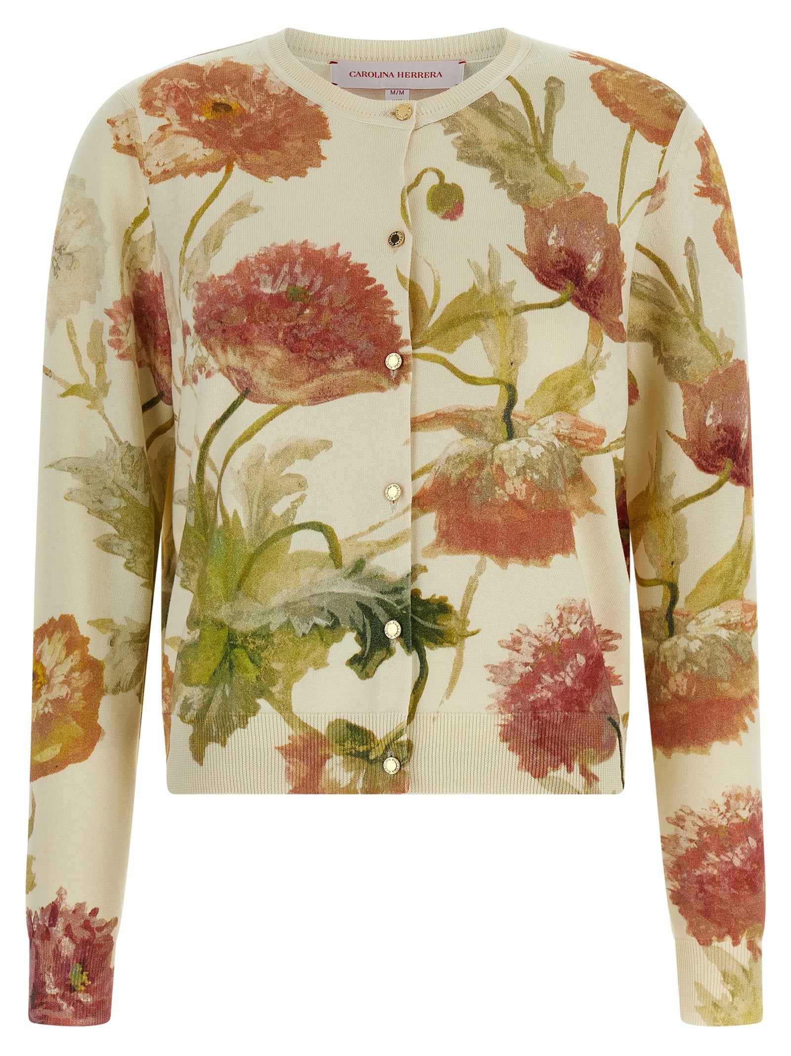 Carolina Herrera White Silk Cardigan
