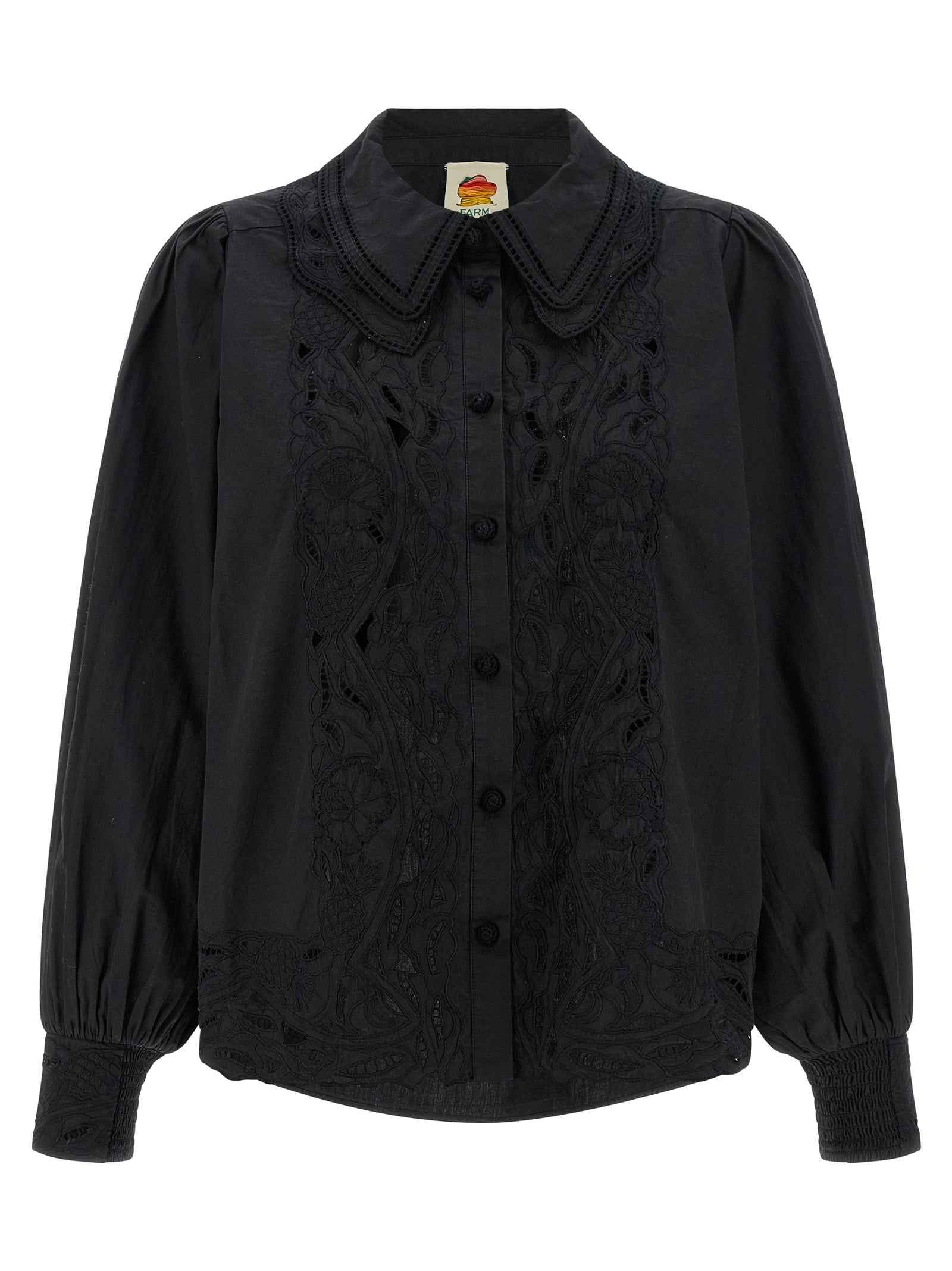 FARM RIO Black Cotton Blouse
