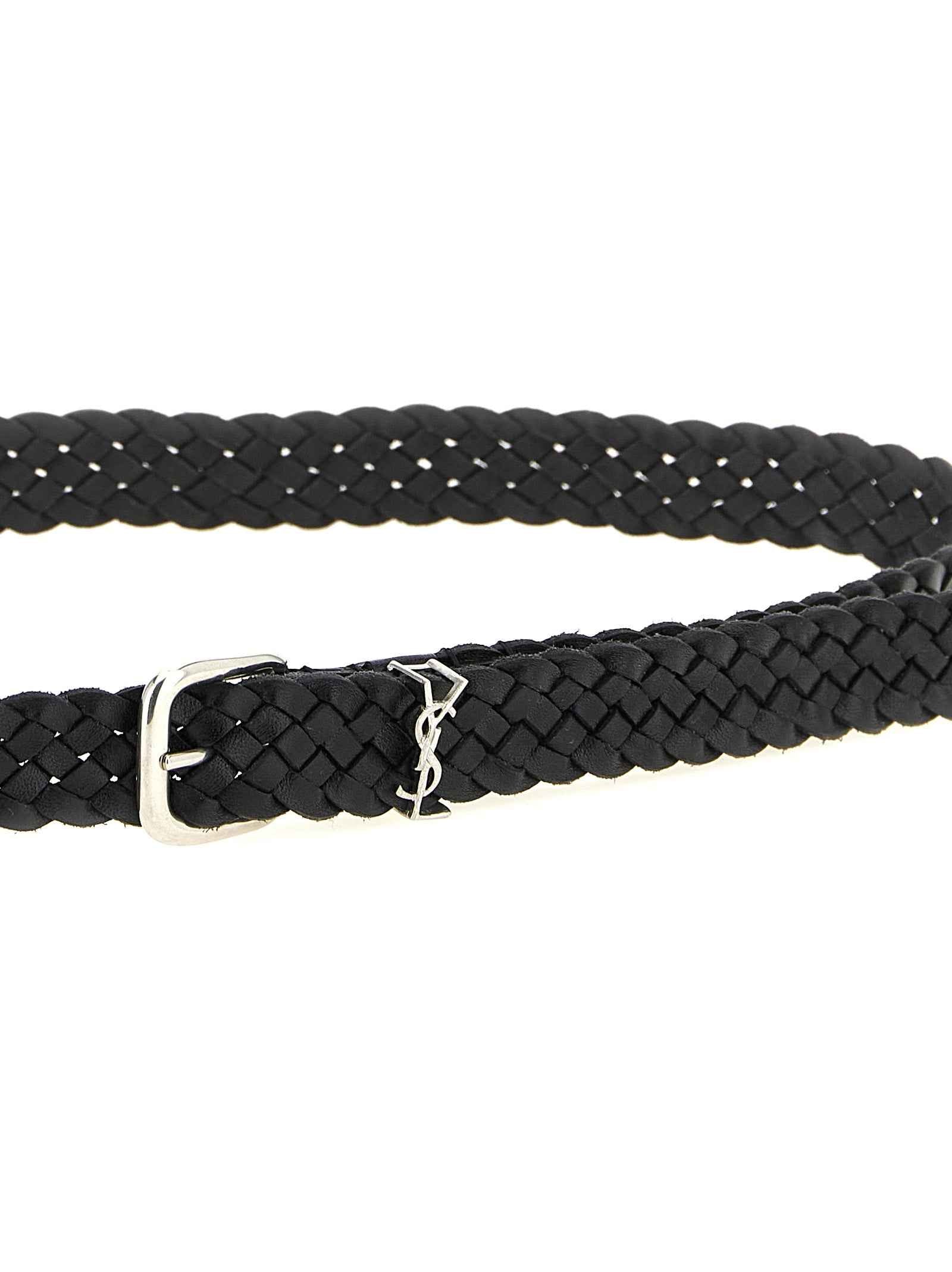 Saint Laurent Black Calfskin Regular Belt