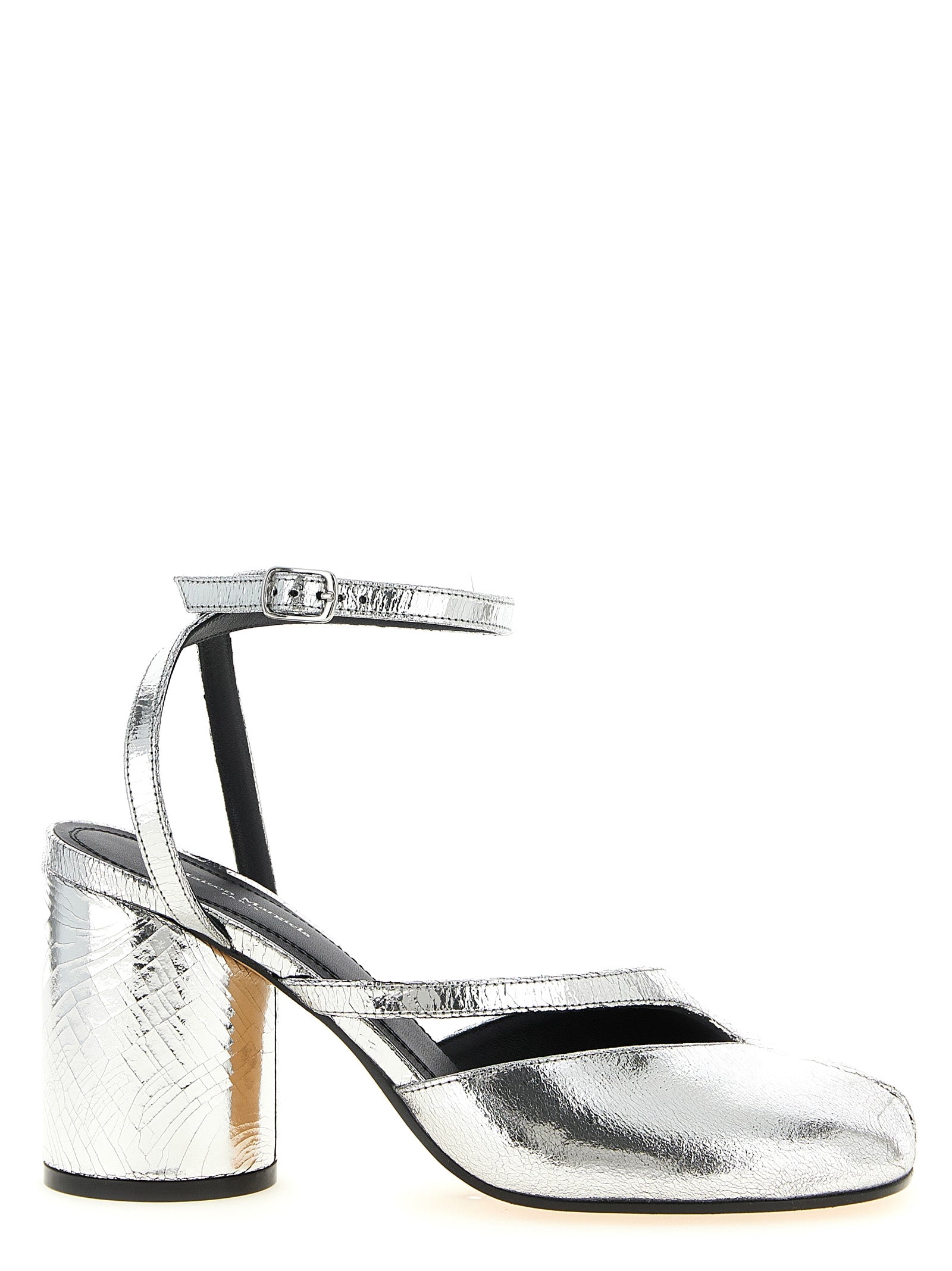 Maison Margiela Silver Calfskin High Heel Pumps