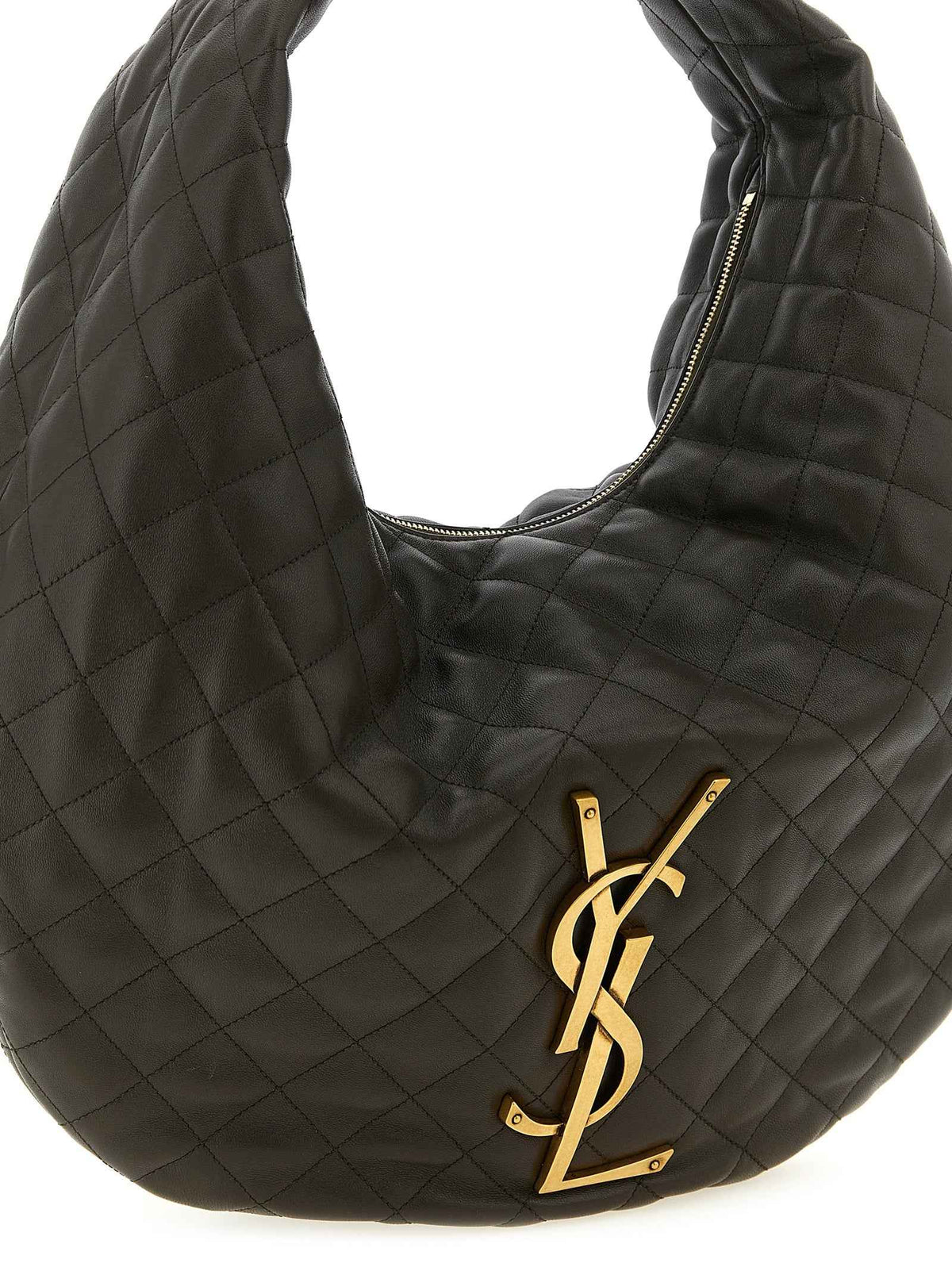Saint Laurent Brown Lamb Leather Shoulder Bag