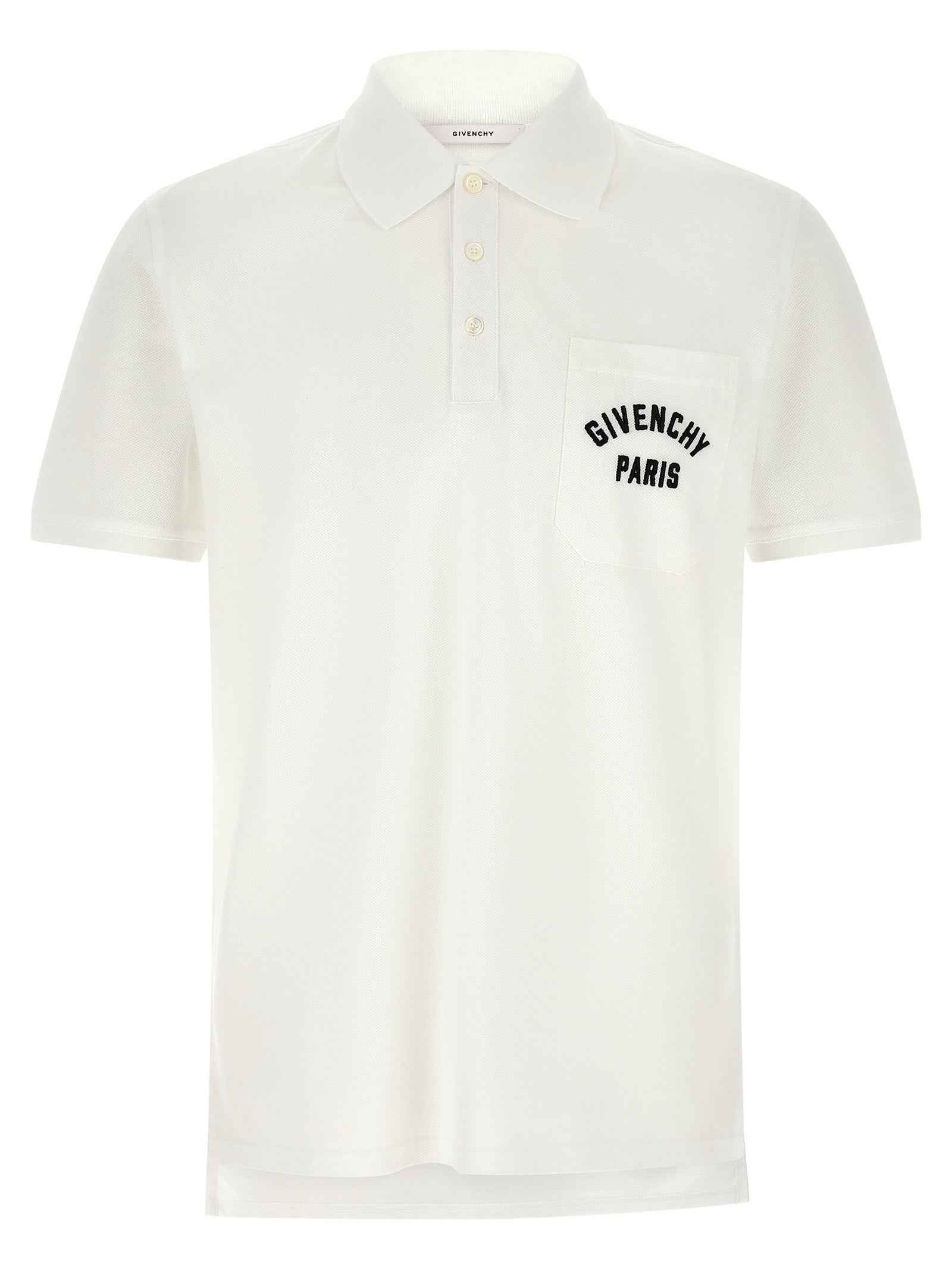 Givenchy White Cotton Polo Shirt