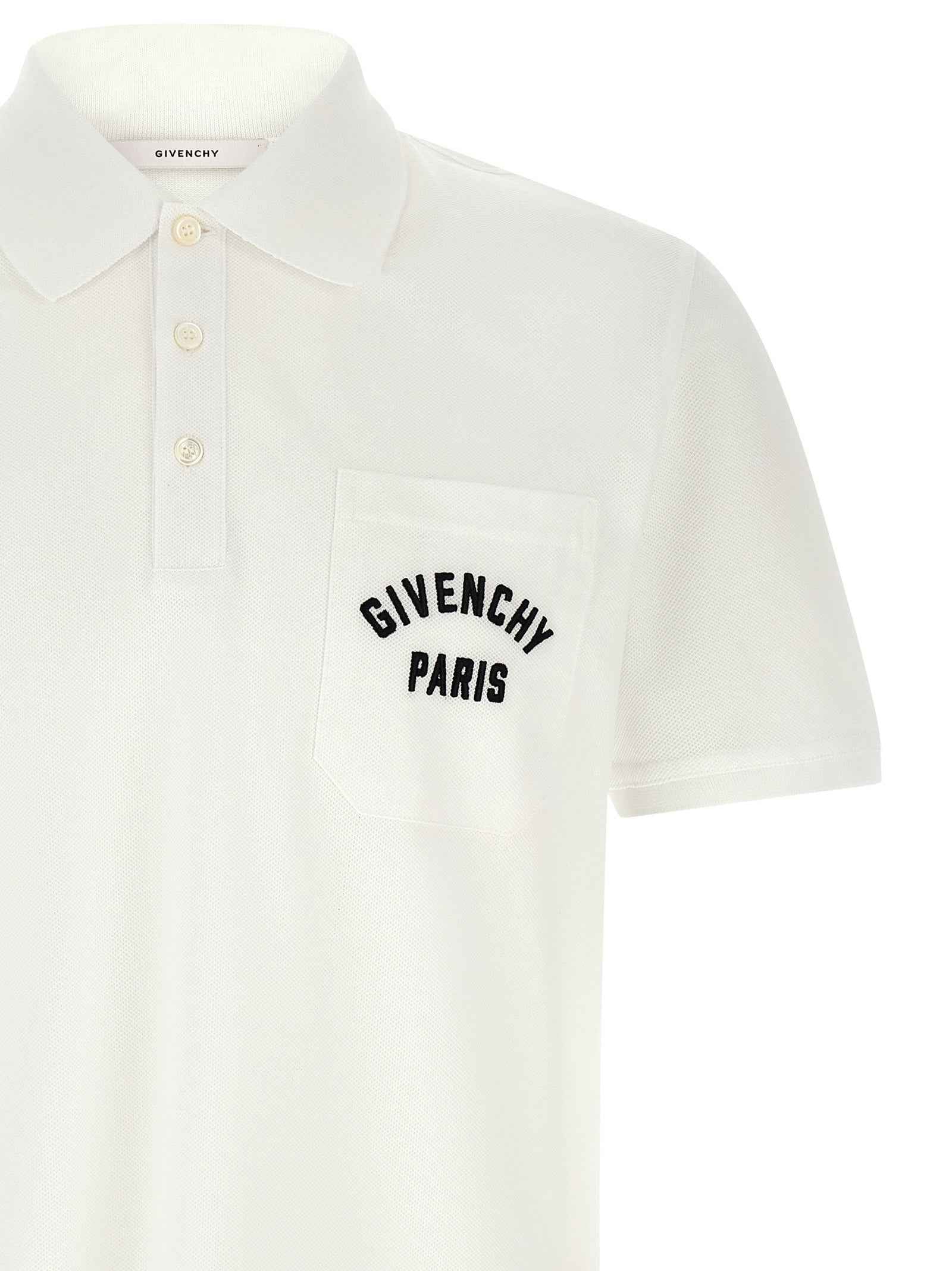 Givenchy White Cotton Polo Shirt