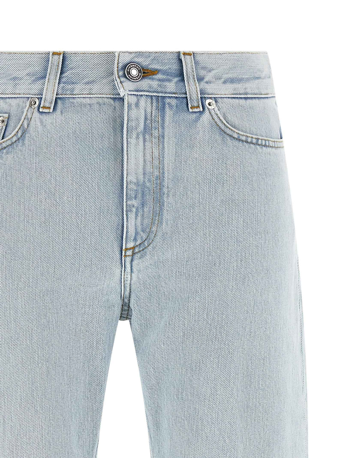 Givenchy Blue Cotton Straight-Leg Jeans