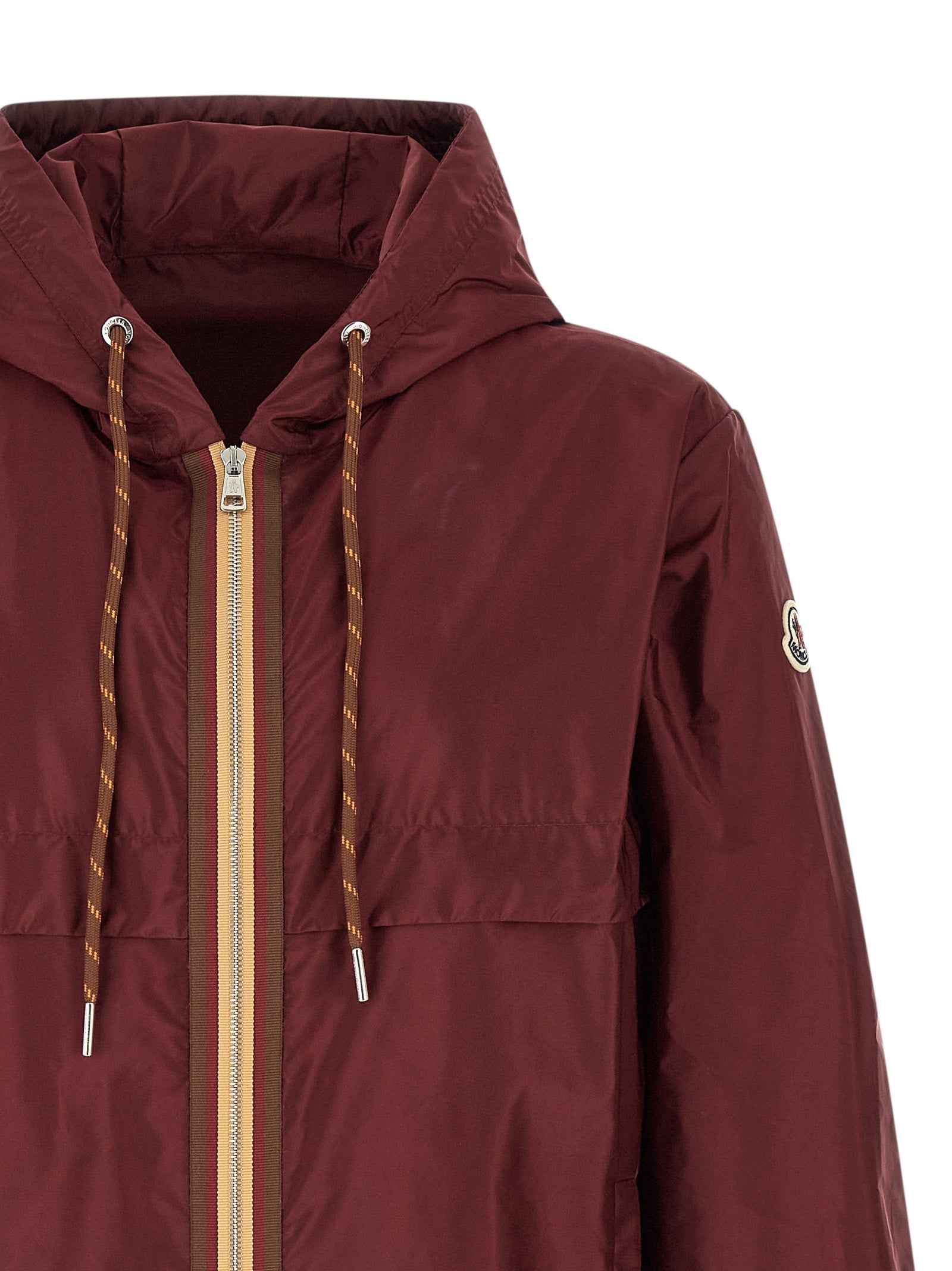 Moncler Bordeaux Polyamide Shell Jacket