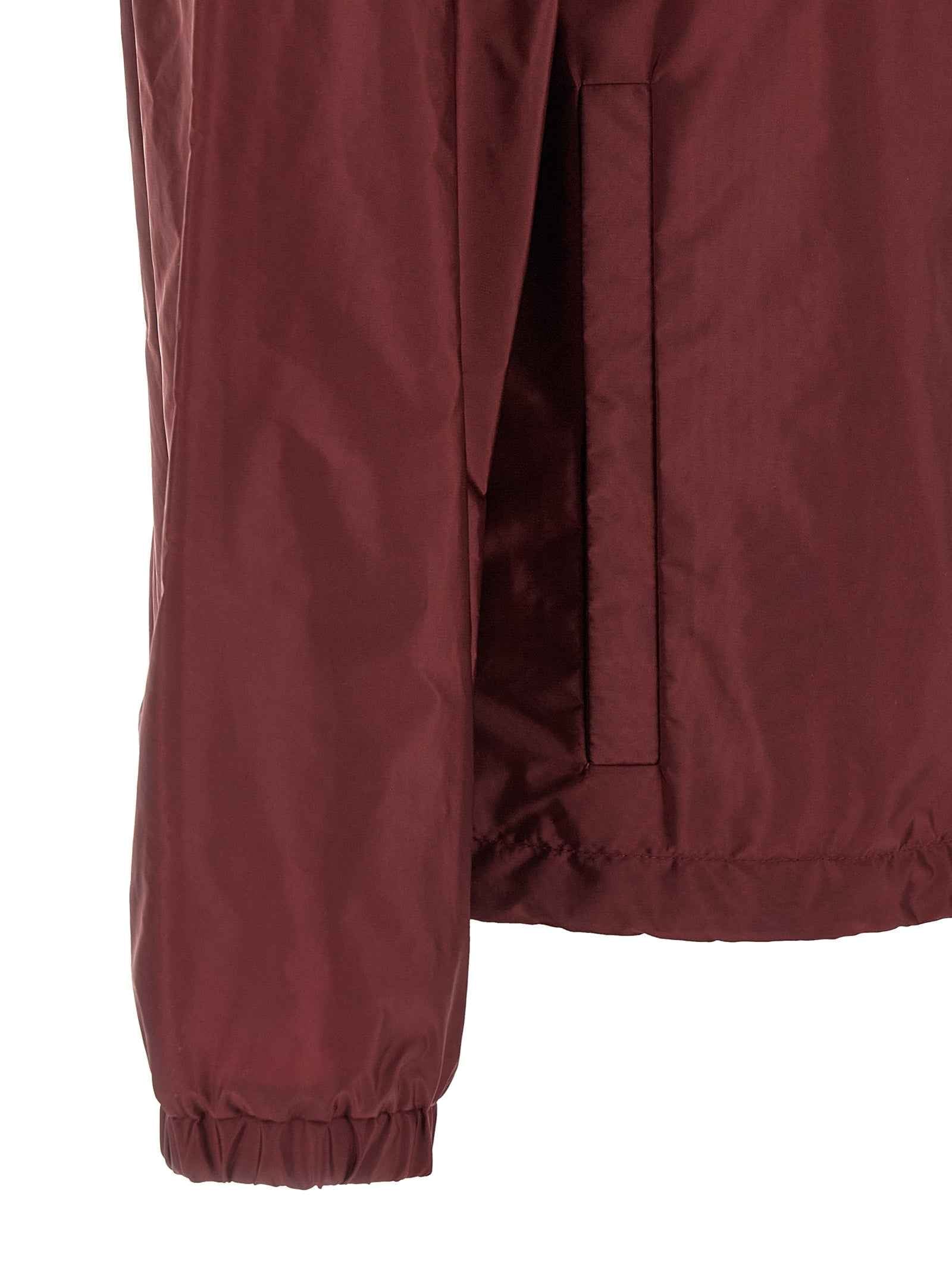 Moncler Bordeaux Polyamide Shell Jacket