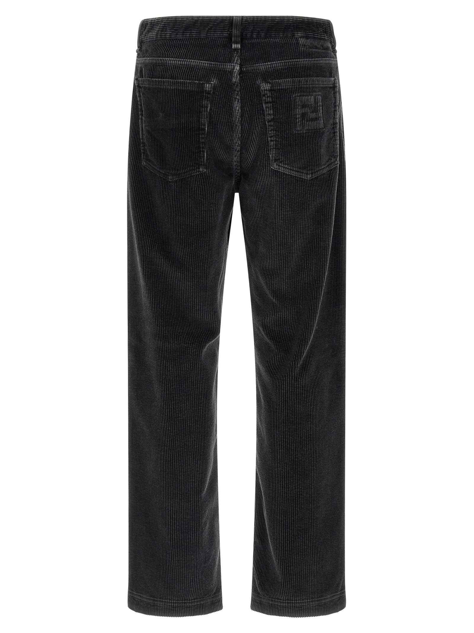 Fendi Gray Cotton Casual Pants