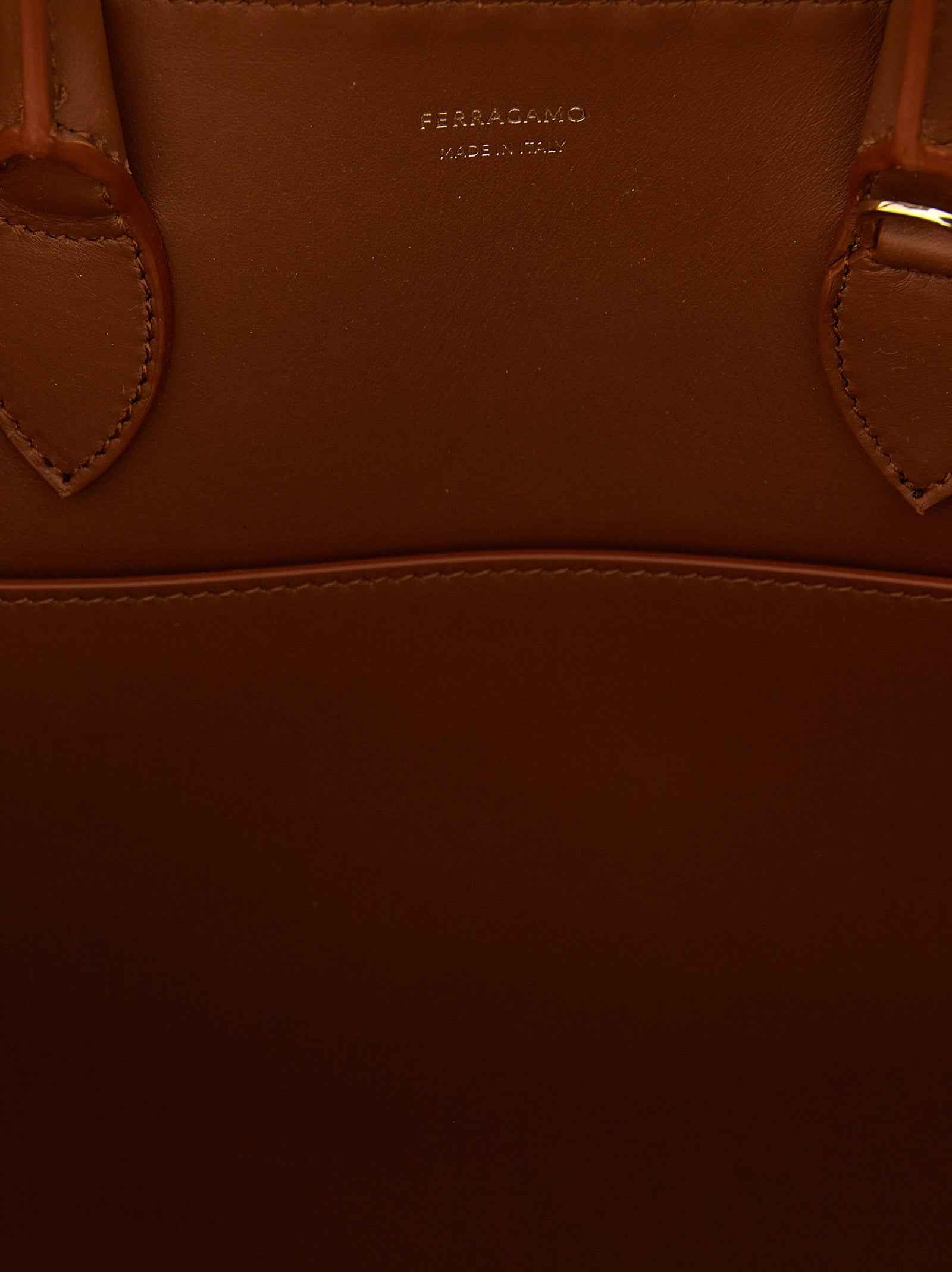 Ferragamo Brown Calfskin Handbag