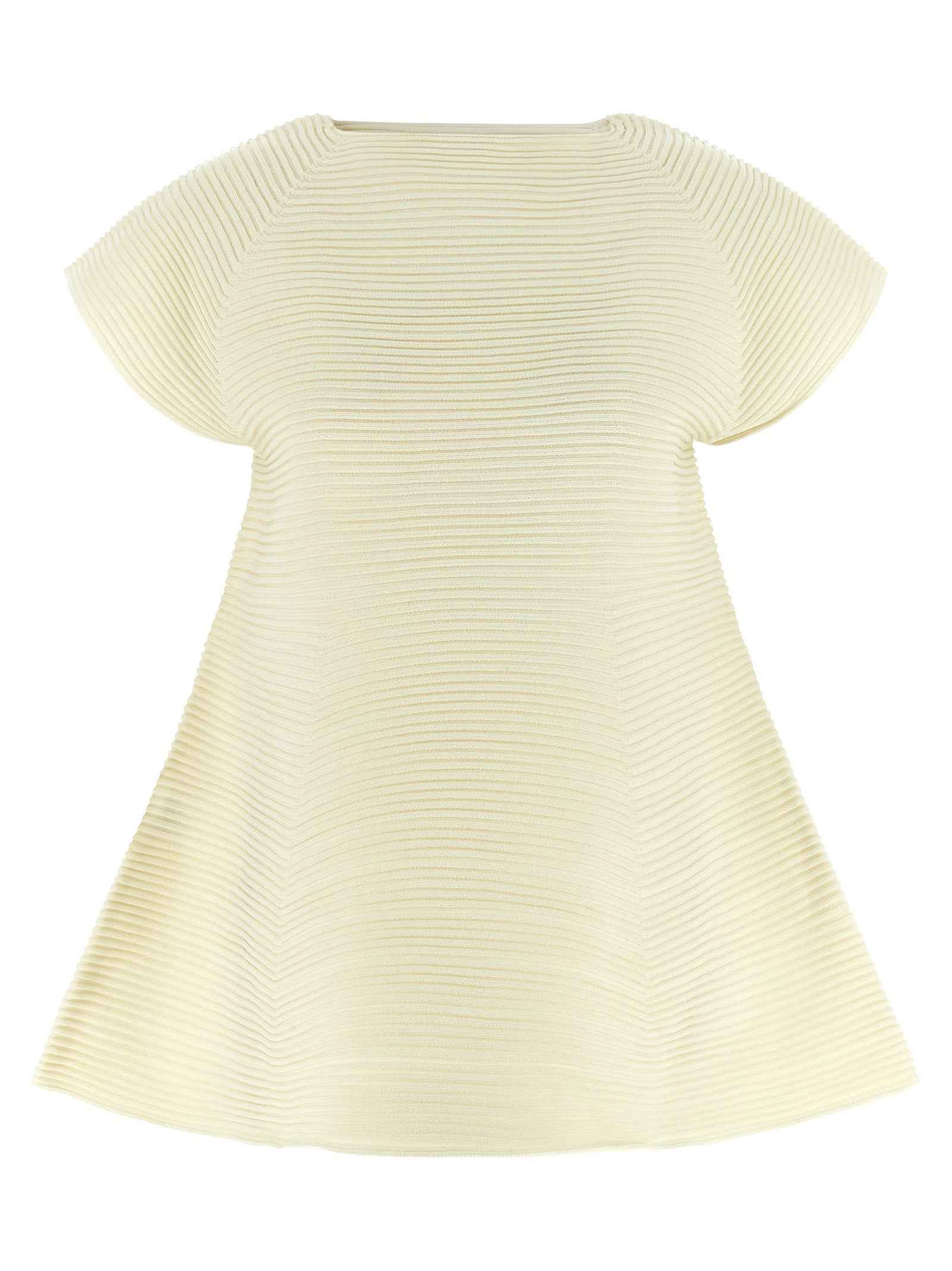Issey Miyake Bicolor Polyester Short Dress