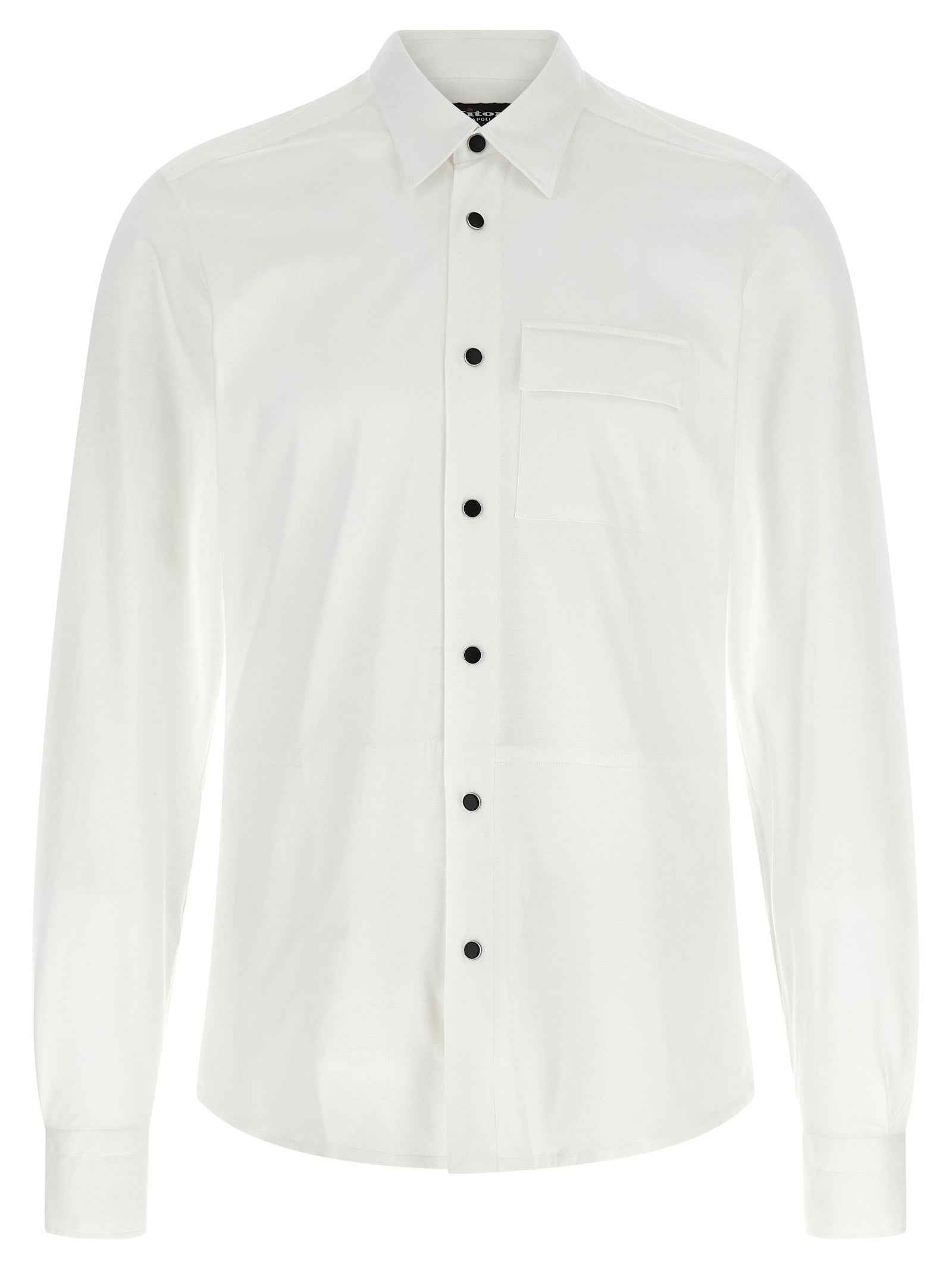 Kiton White Cotton Blouse