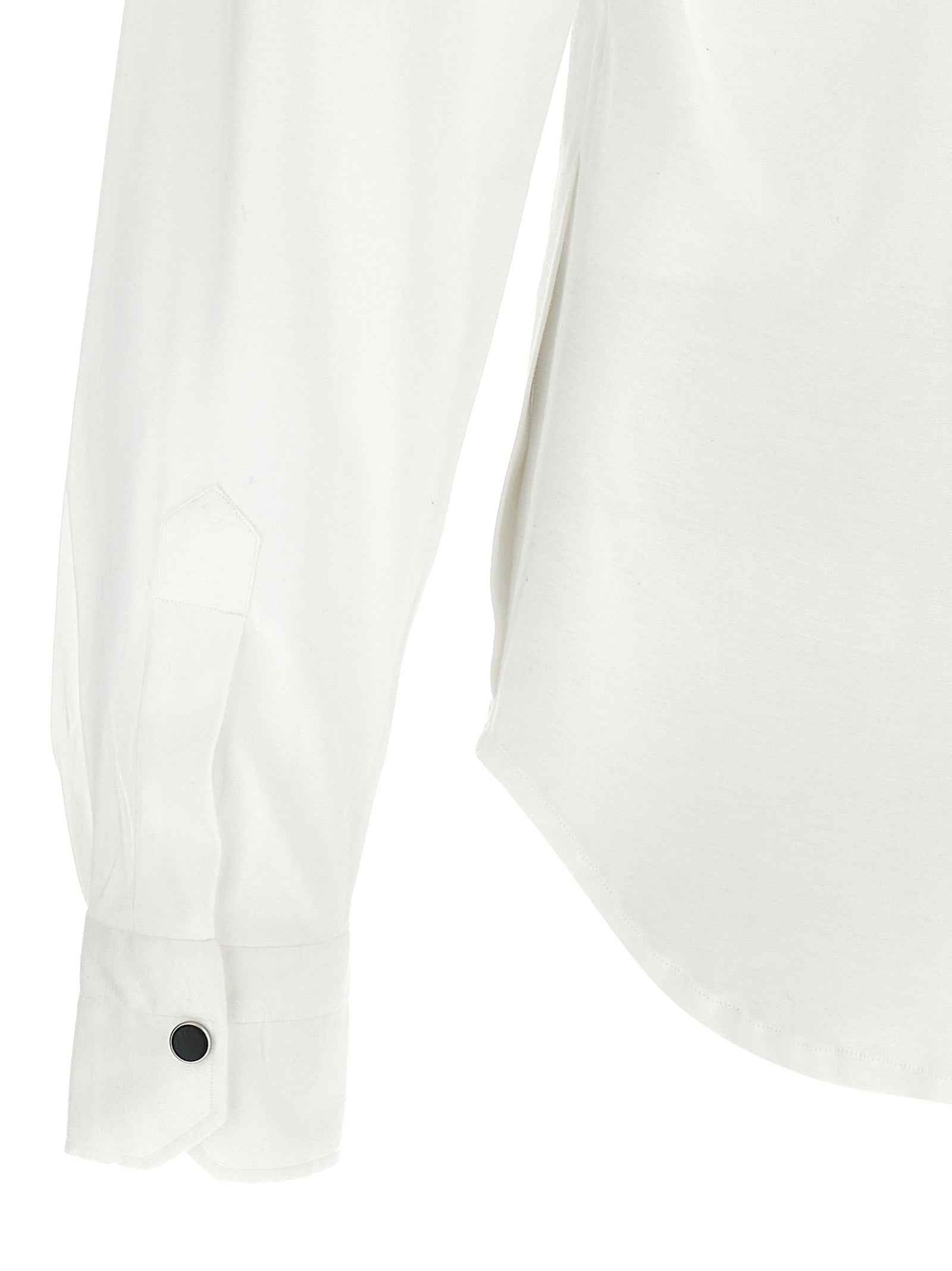Kiton White Cotton Blouse