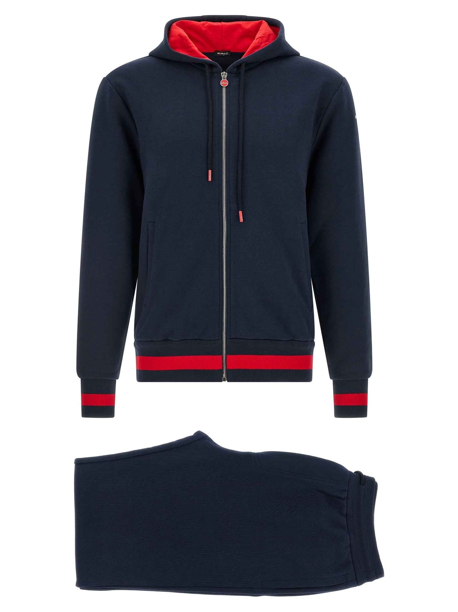 Kiton Blue Cotton Sweatsuit